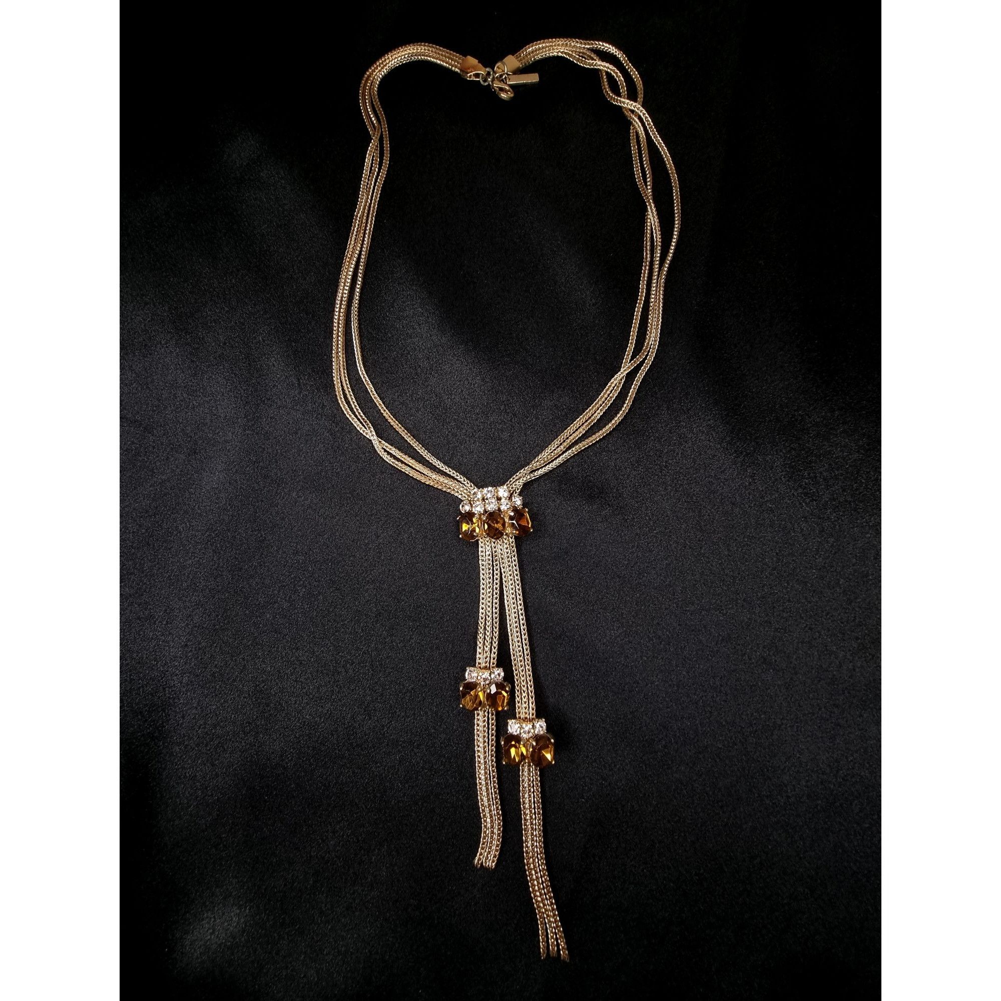 Joan Rivers Vintage Joan Rivers Gold-Tone Multi-Strand Chain Necklace Wi Size ONE SIZE - 3 Thumbnail