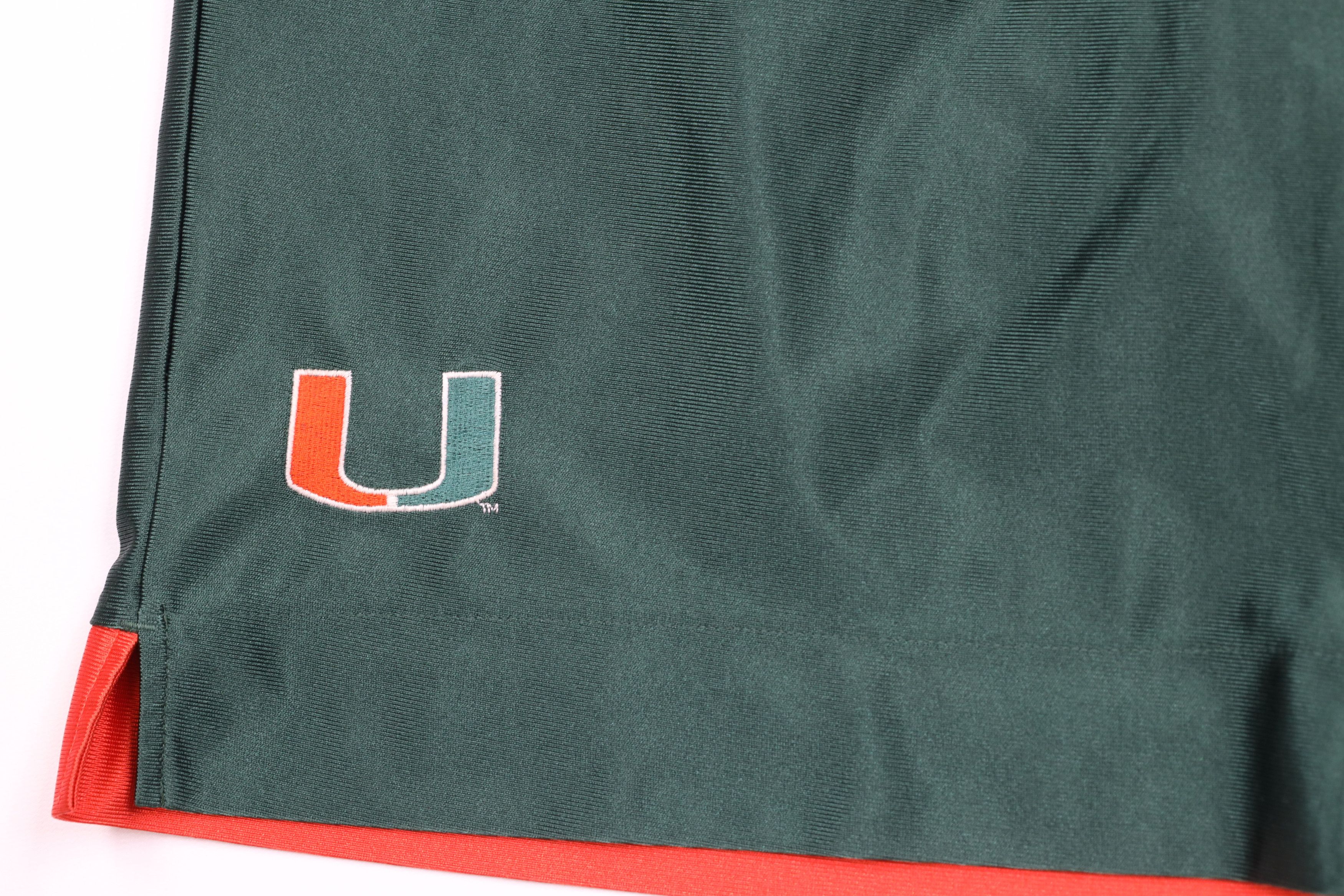 Nike × Vintage Vintage Nike Swoosh University of Miami Basketball Shorts Size US 34 / EU 50 - 5 Thumbnail