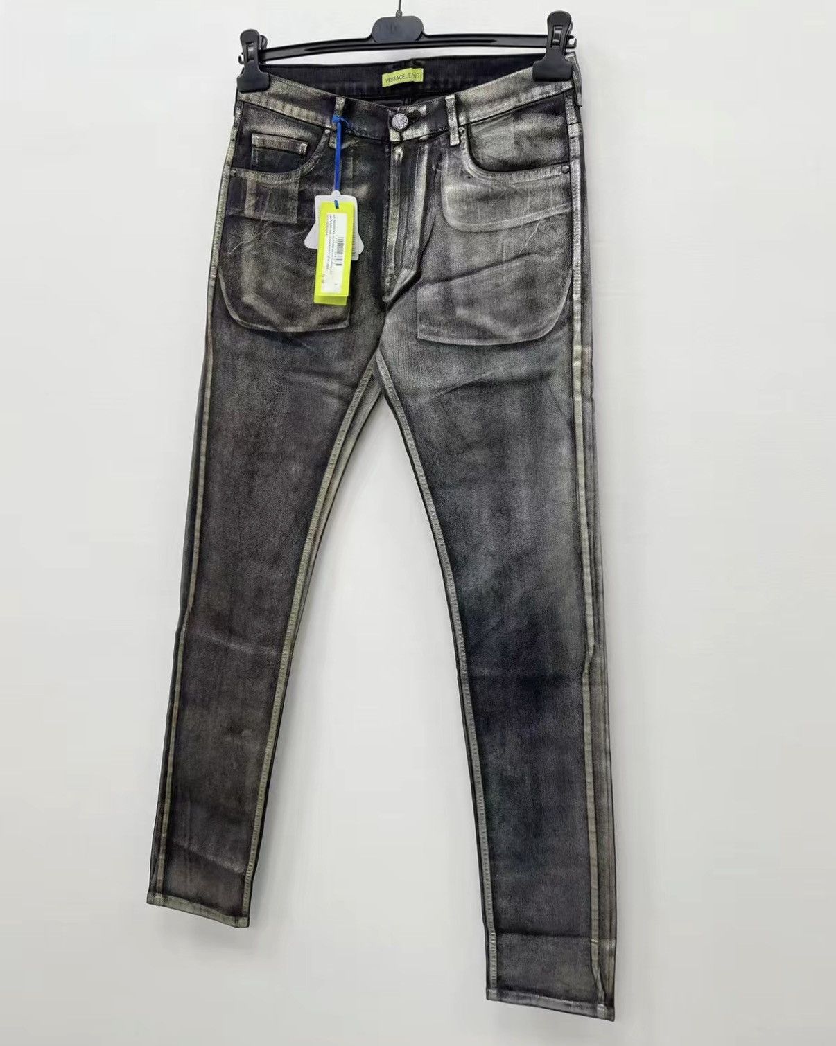 Versace VERSACE VJ Embroidered Coated Stretch Jeans J30 Size US 28 / EU 44 - 2 Thumbnail