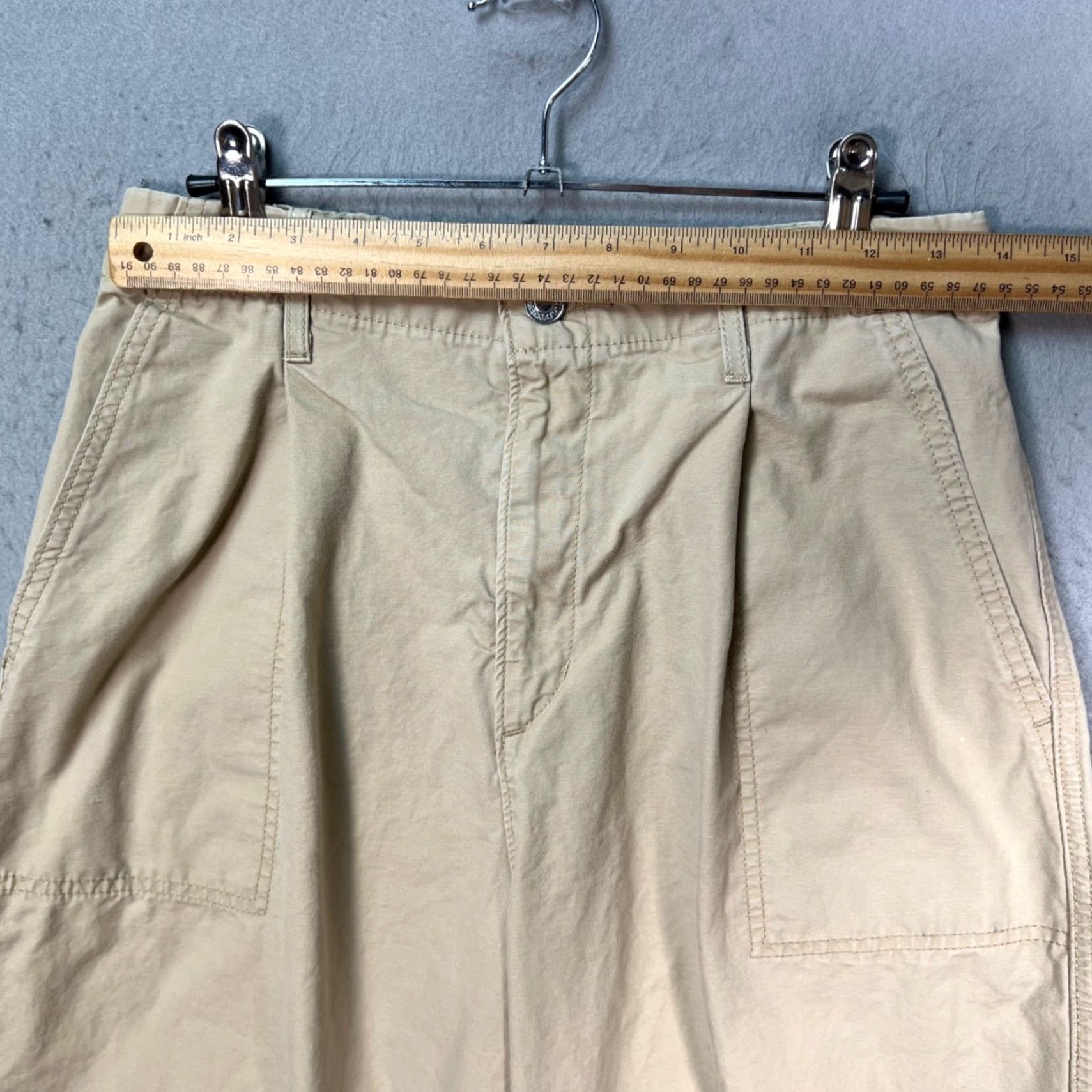 Levi's Levis Womens Size 27 Beige Cotton Pleated Barrel Leg Elastic Cuff Pants Size 27" / US 4 / IT 40 - 5 Thumbnail