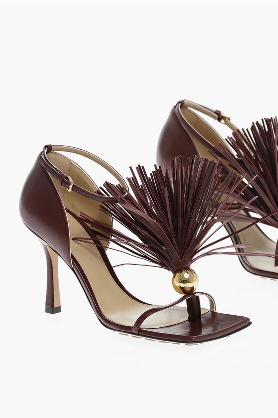 Decorative Tassel Lunge Nappa Sandals Burgundy