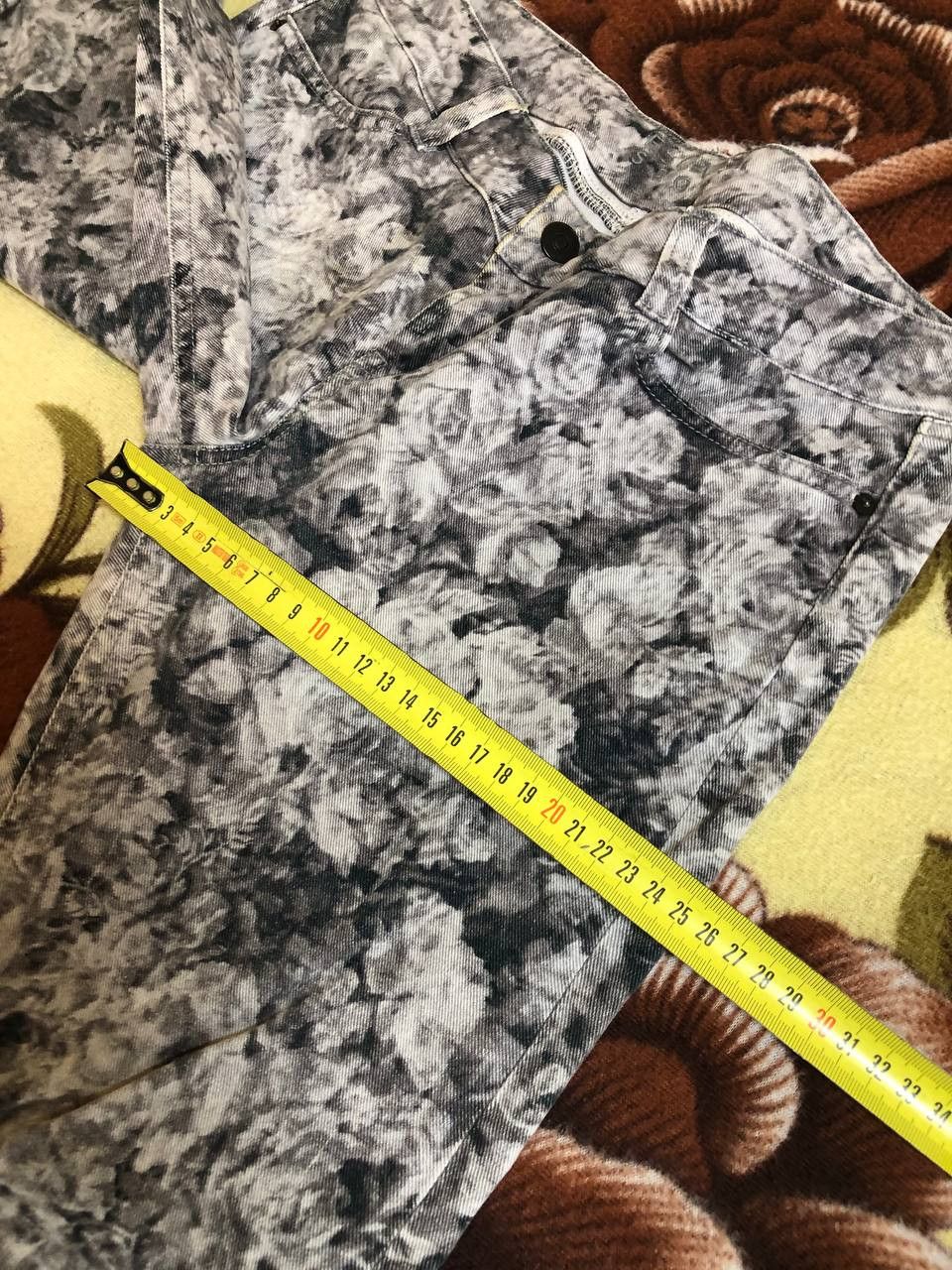 Escada Vintage Escada Super Skinny Jeans Grey Floral Jegging Size 25" / US 0 / IT 36 - 9 Thumbnail