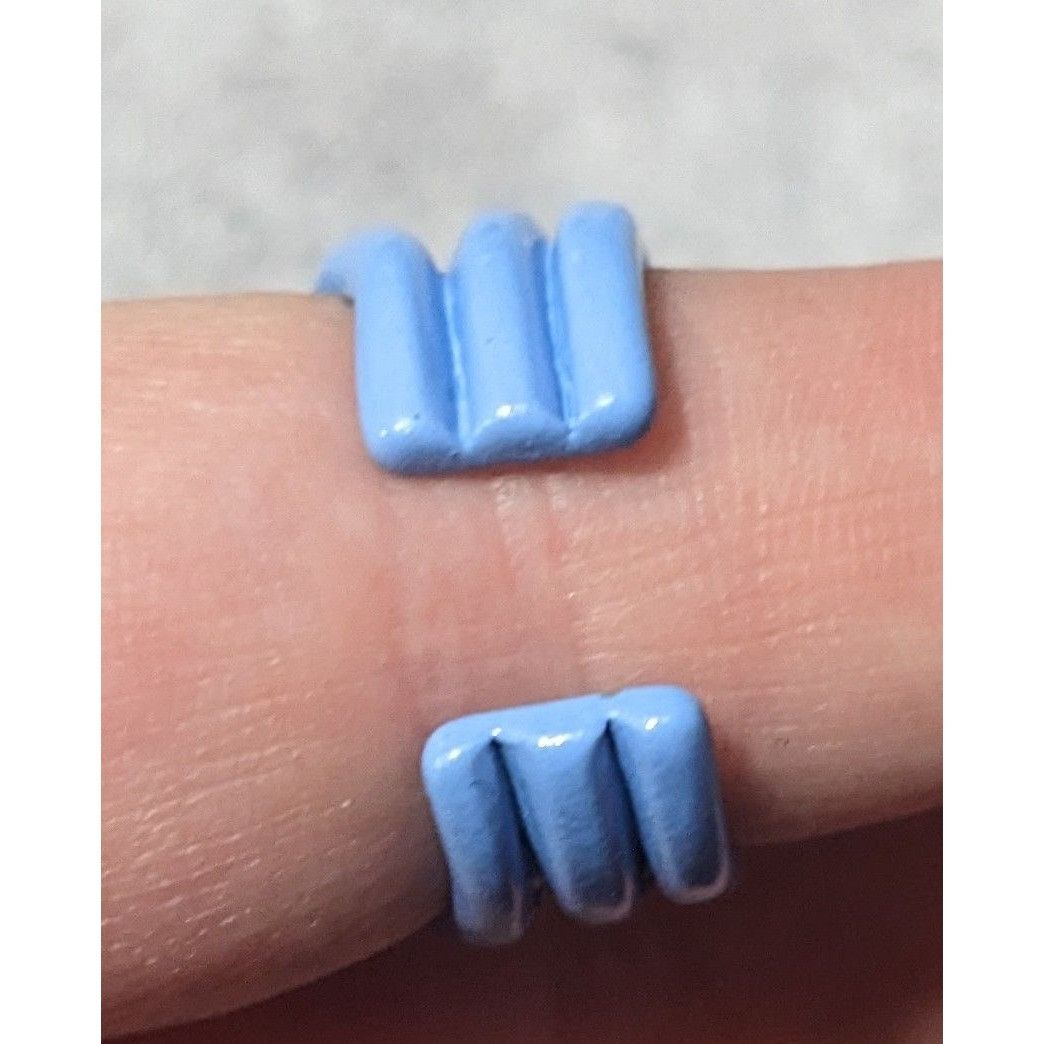 Other Abstract Metal Blue Enamel Coated Fashion Ring Size 8 Size ONE SIZE - 12 Thumbnail