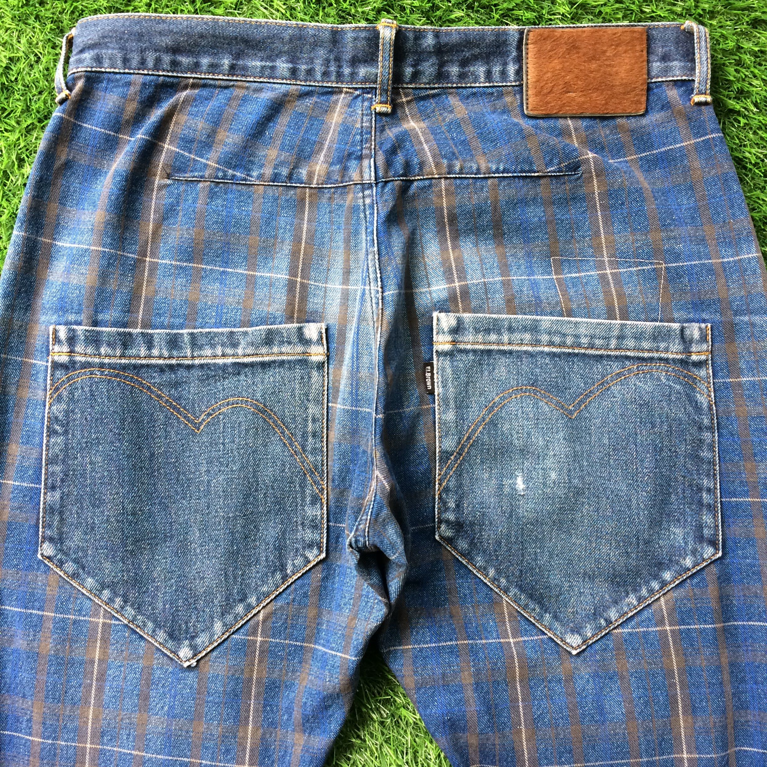 Japanese Brand × Jean Japanese Two Tone Tartan Denim Jeans D-714 Size US 31 - 4 Thumbnail