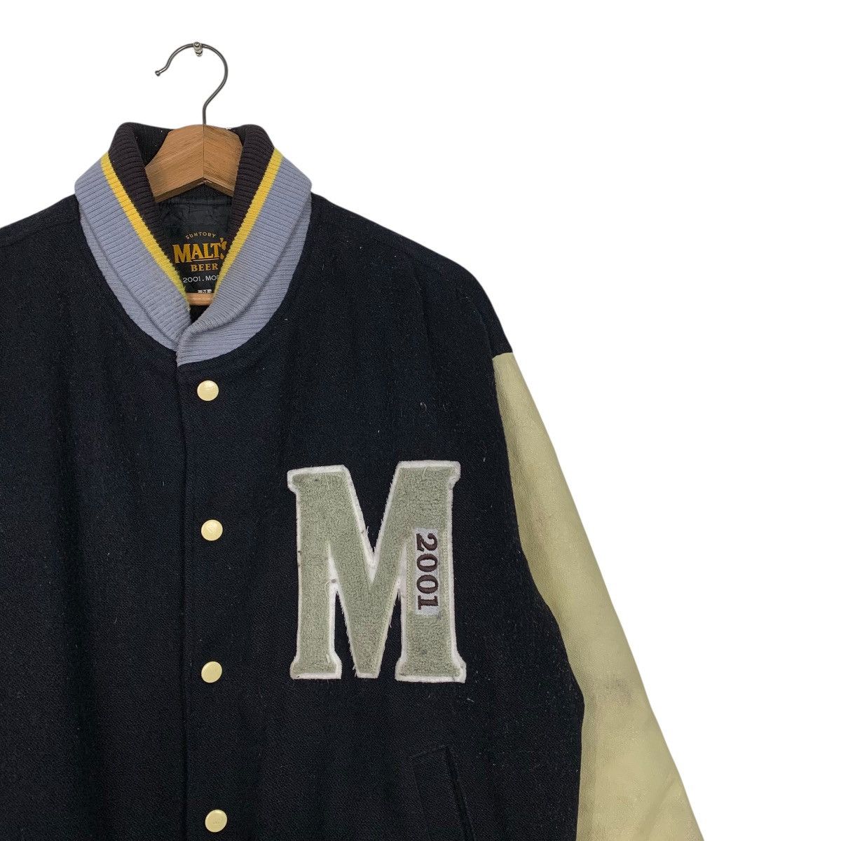 Japanese Brand Y2K Malt Beer Leather Varsity Jacket Size US M / EU 48-50 / 2 - 5 Thumbnail