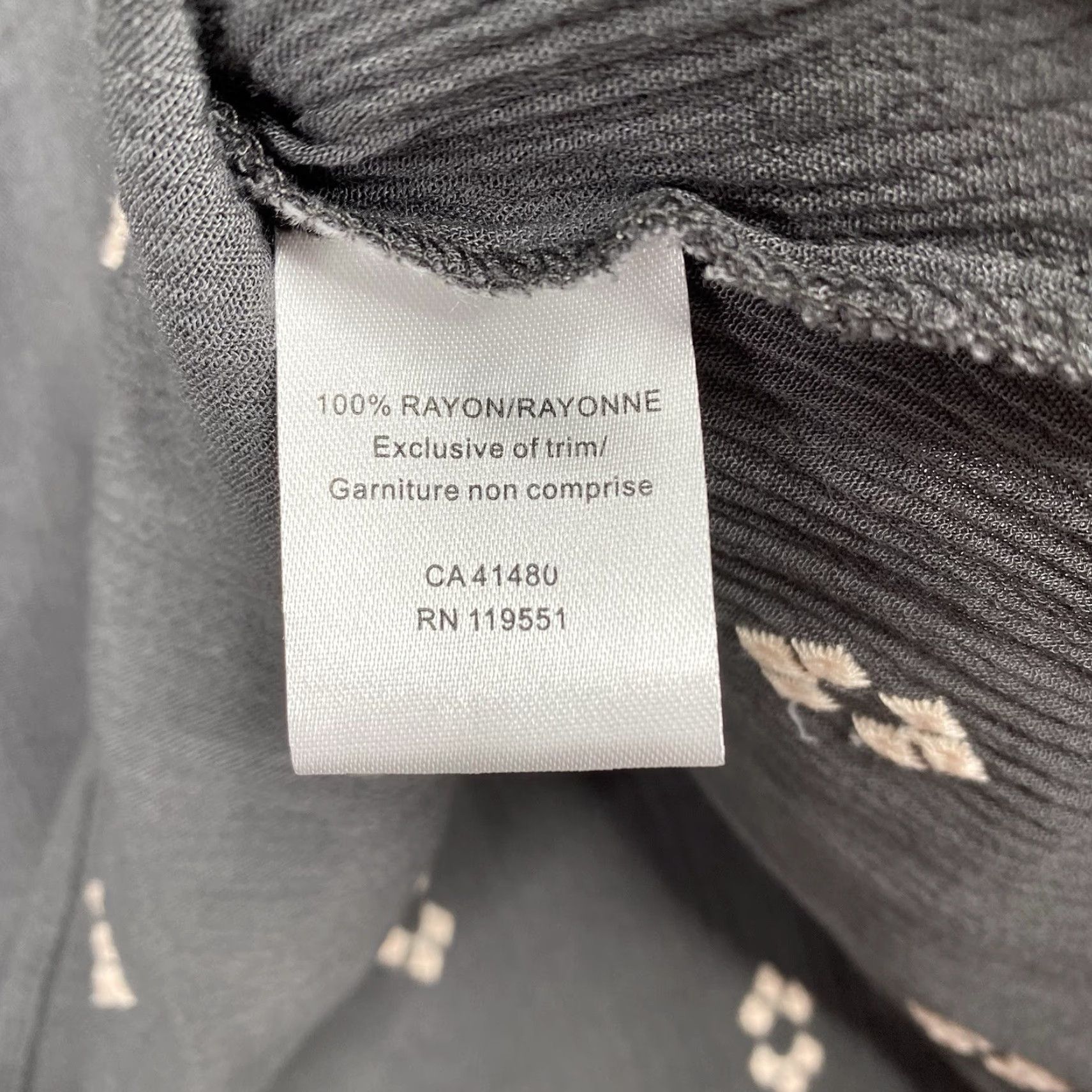 Vintage Gently Fawn Top Womens S Gray Tie Neck Pleated Flowy Rayon V-Neck 3/4 Sleeve Blouse Clothing Size S / US 4 / IT 40 - 5 Thumbnail