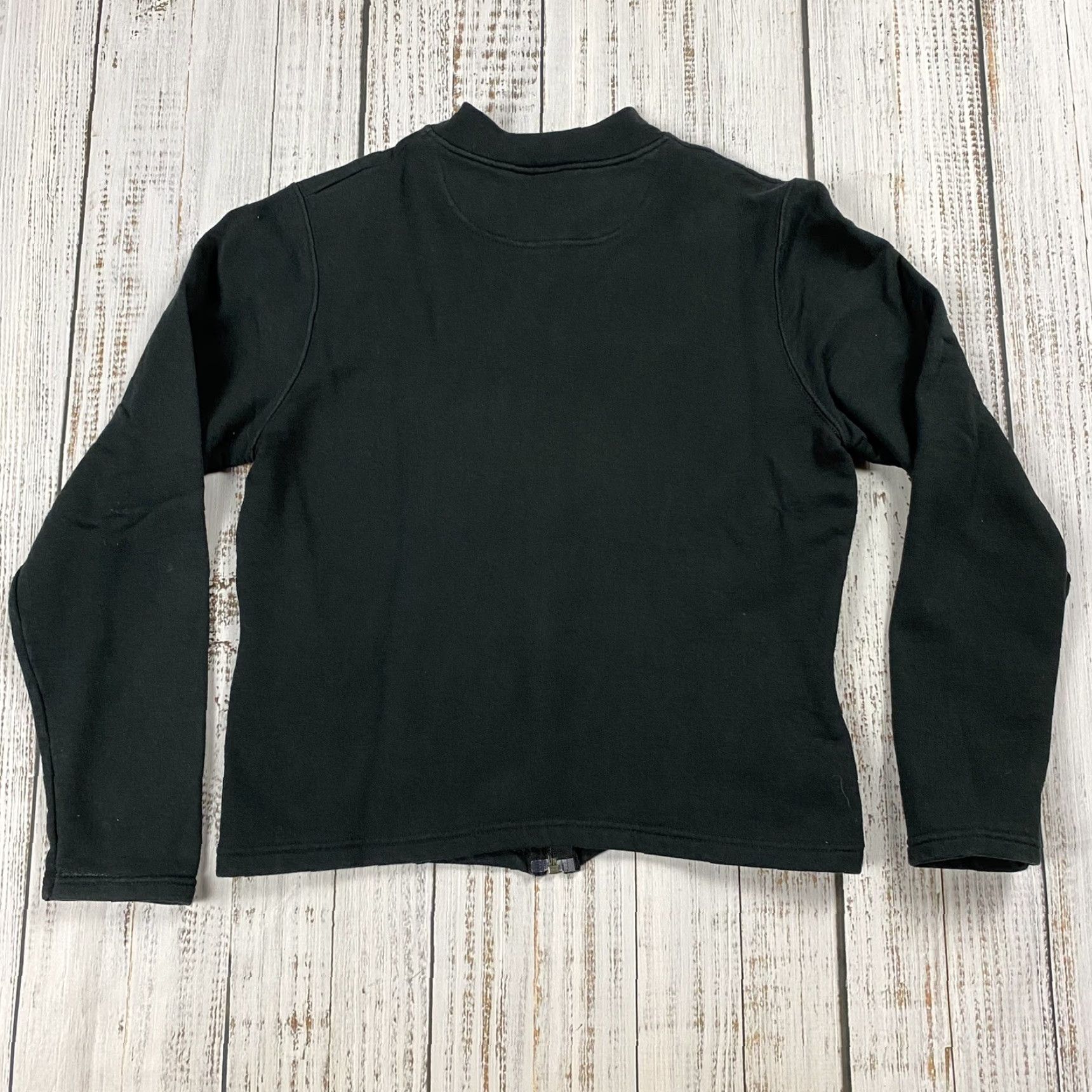 Vintage VINTAGE BEEFY SILVER APPAREL COTTON CROPPED JACKET FULL ZIP BLACK BIKER MOTO Women M Size M / US 6-8 / IT 42-44 - 5 Thumbnail