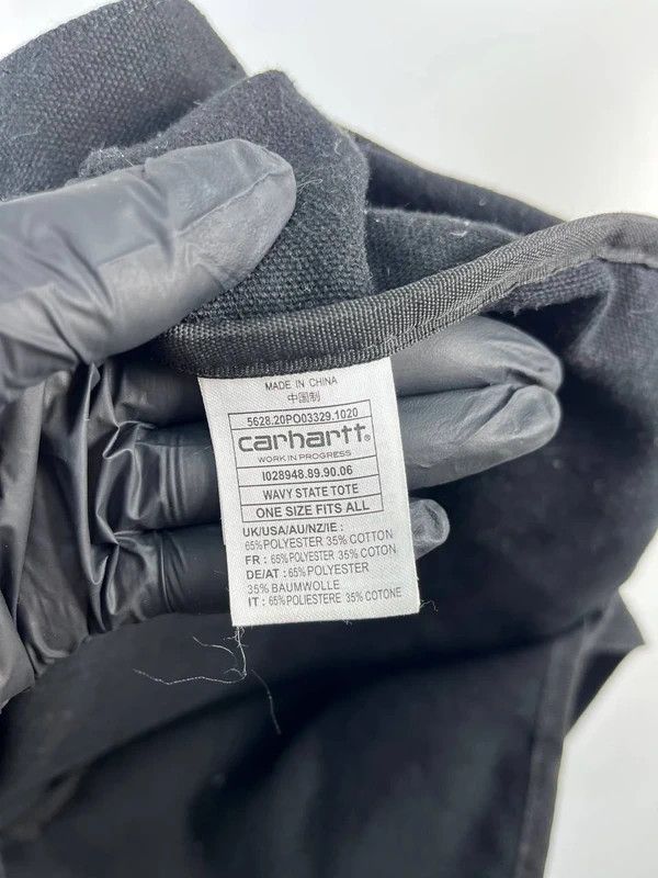 Carhartt Carhartt Wip Logo Tote Bag Black Canvas One Size Unisex Size ONE SIZE - 6 Thumbnail