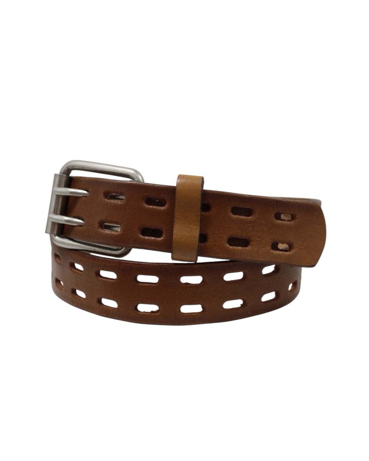 Hysteric Glamour 2000S DOUBLE PRONG PERFORATED LEATHER BELT Size ONE SIZE - 2 Thumbnail