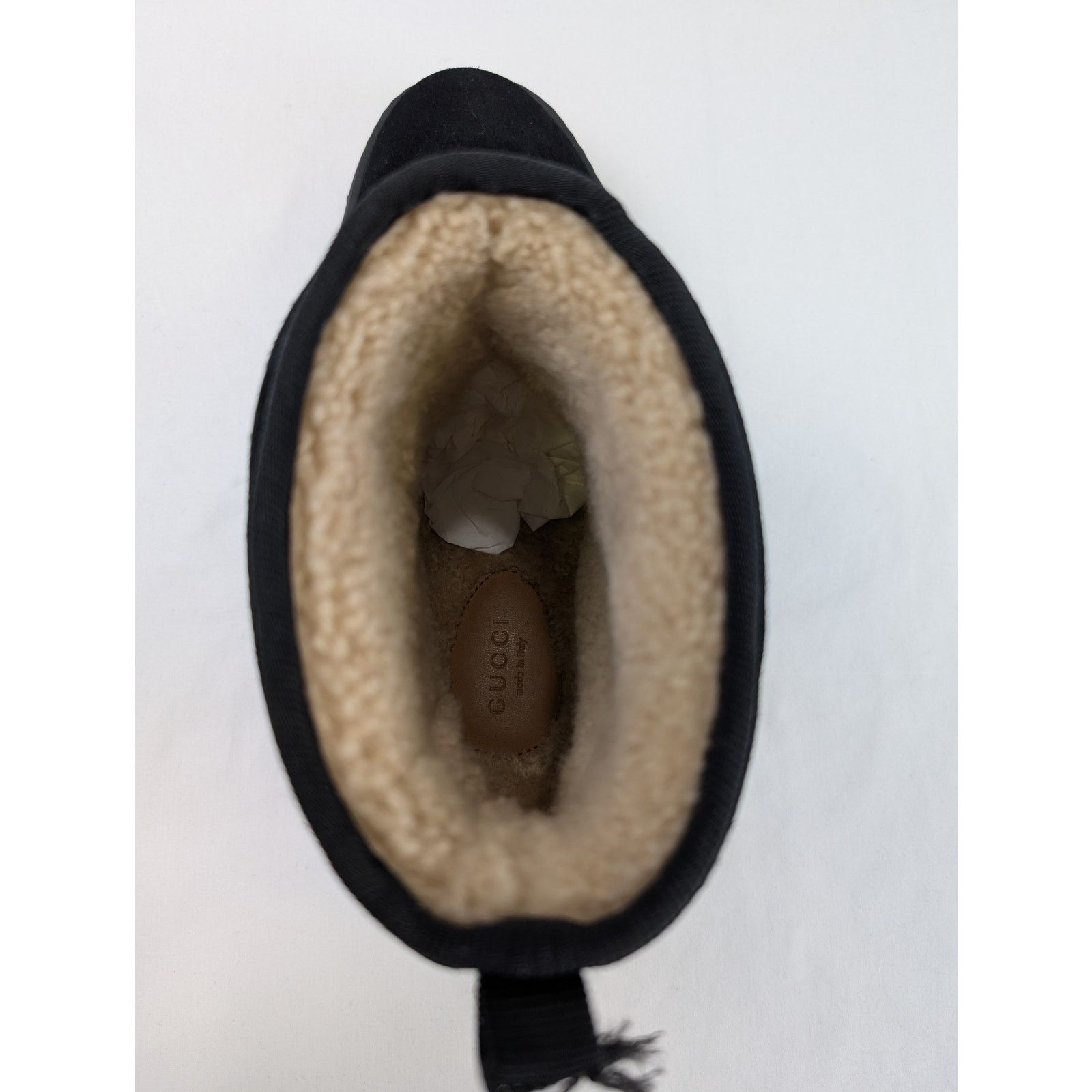 Gucci o1rshd1 Ankle Suede Boots in black with wool lining Size US 10 / IT 40 - 13 Thumbnail