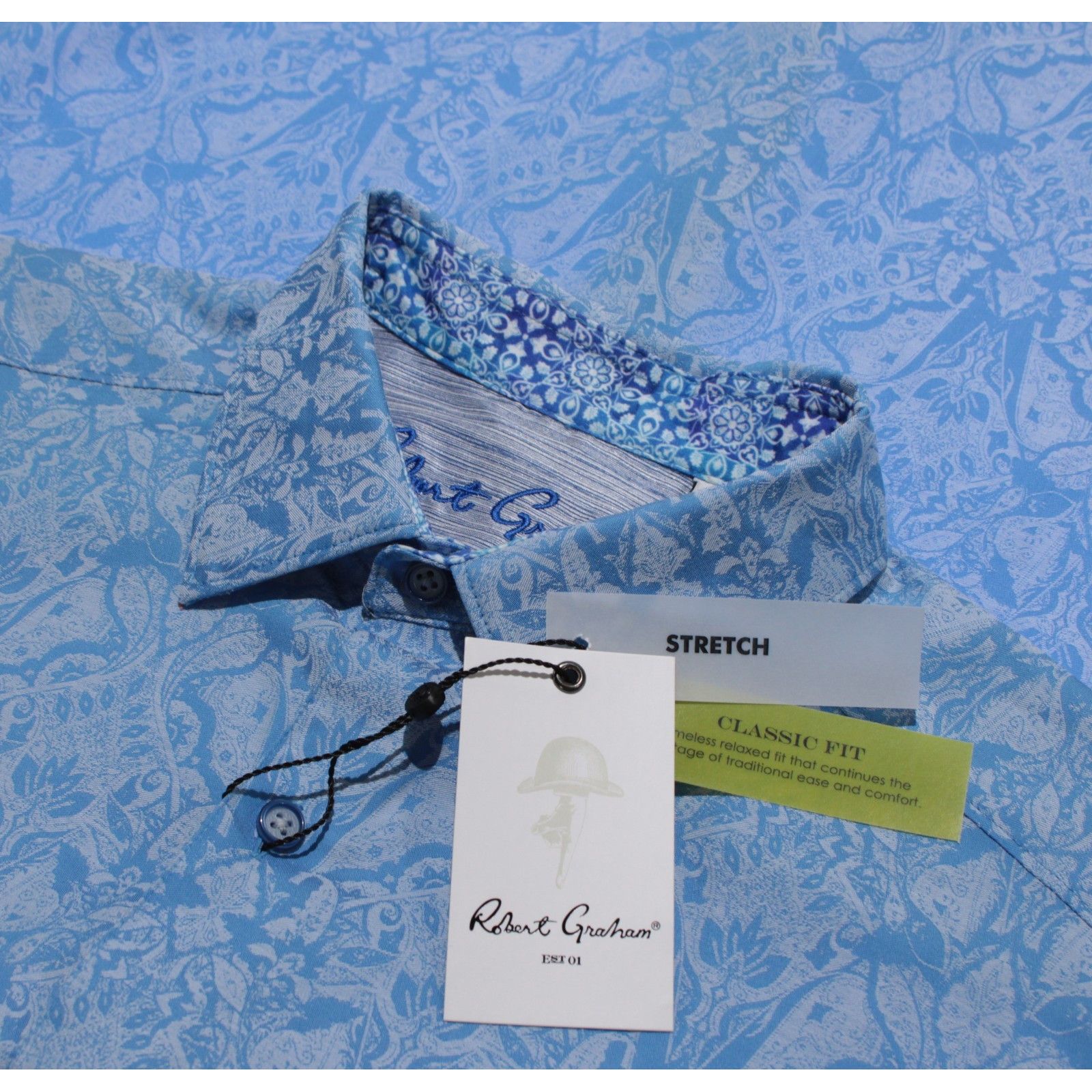 Robert Graham Robert Graham New with tags Shirt Size S US In Blue Size US S / EU 44-46 / 1 - 1 Thumbnail
