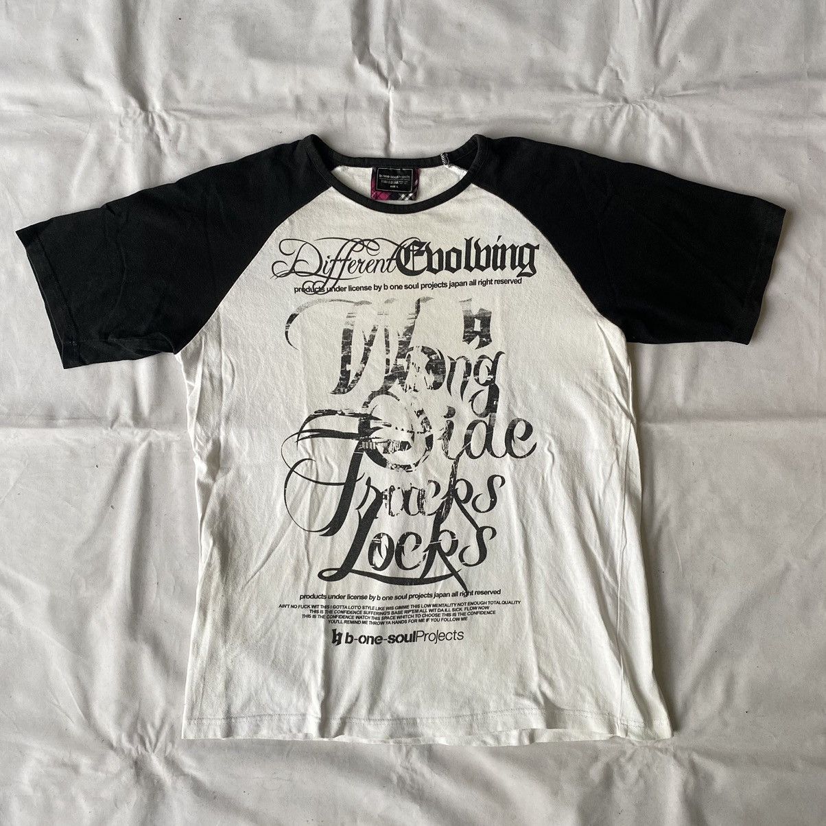 Japanese Brand × Vintage Japanese Streetwear B-One Soul Projects Two Tone Tees Size US L / EU 52-54 / 3 - 2 Thumbnail