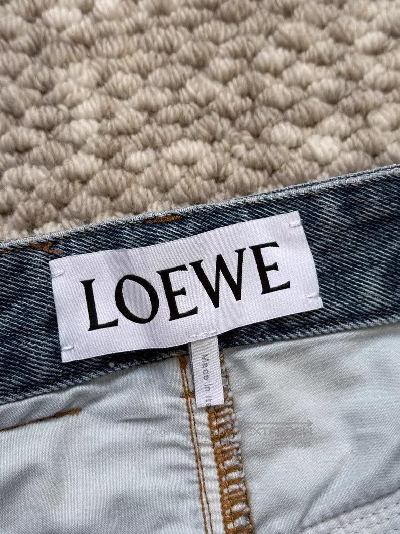 Loewe Loewe Anagram Logo Embroidered Denim Capri Pants Size 24" / US 00 / IT 34 - 6 Thumbnail
