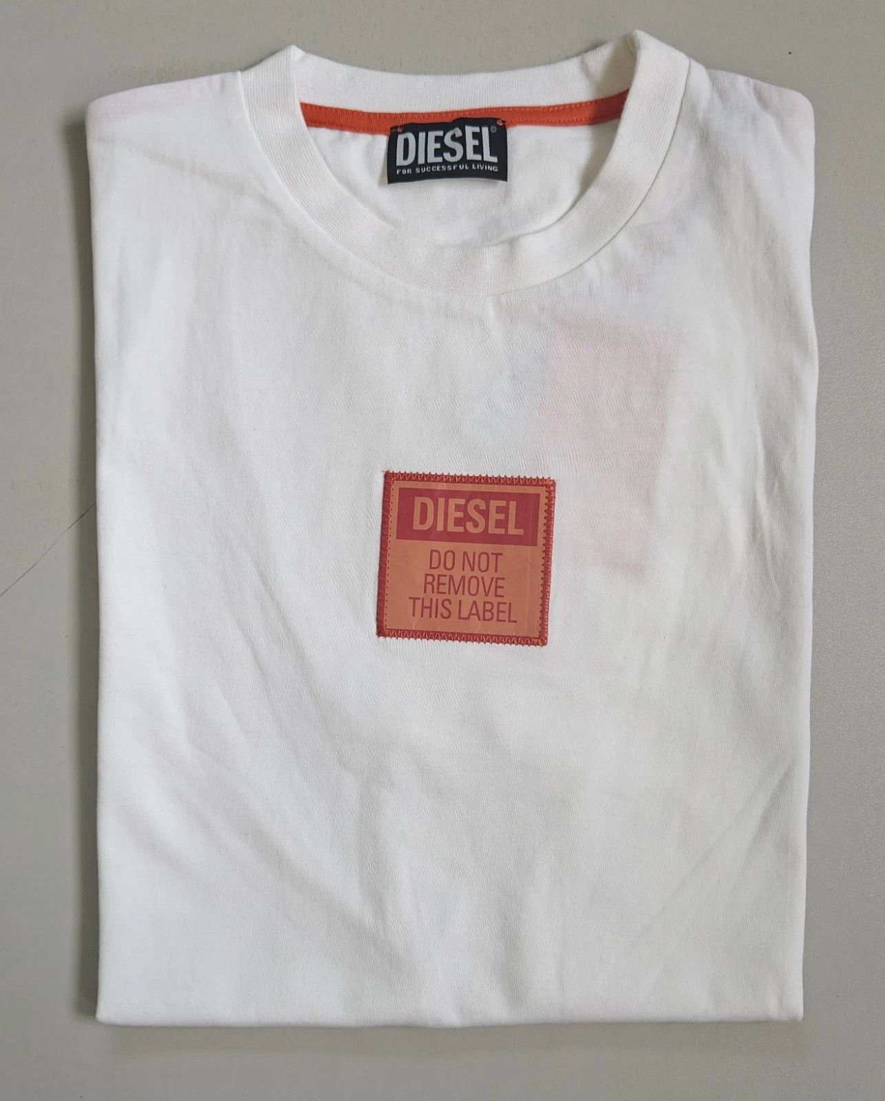 Diesel DIESEL White T-Shirt With Logo Patch T 4131 Size US M / EU 48-50 / 2 - 1 Thumbnail