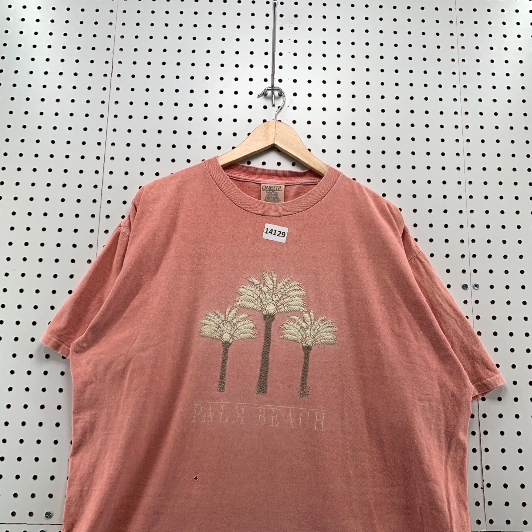 Vintage VINTAGE Oneita Palm Beach Shirt Adult XL Pink Short Sleeve Single Stitch 90s Mens Size US XL / EU 56 / 4 - 3 Thumbnail