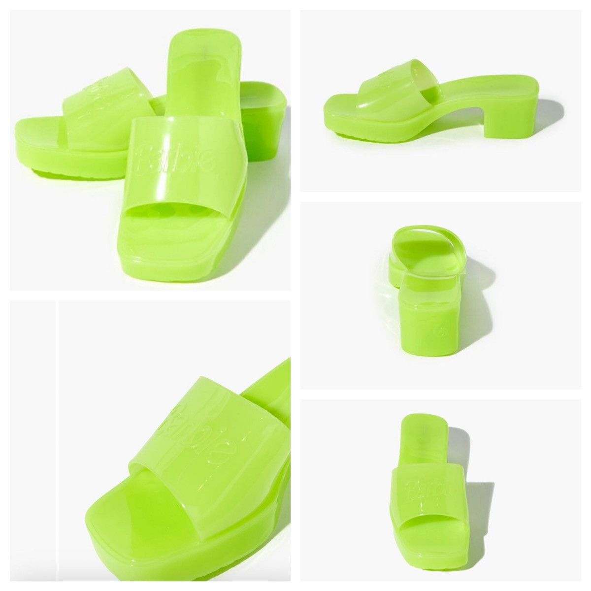 Forever 21 Barbie Glitter Jelly Block Sandal Heels Forever21 Green 8 Grailed