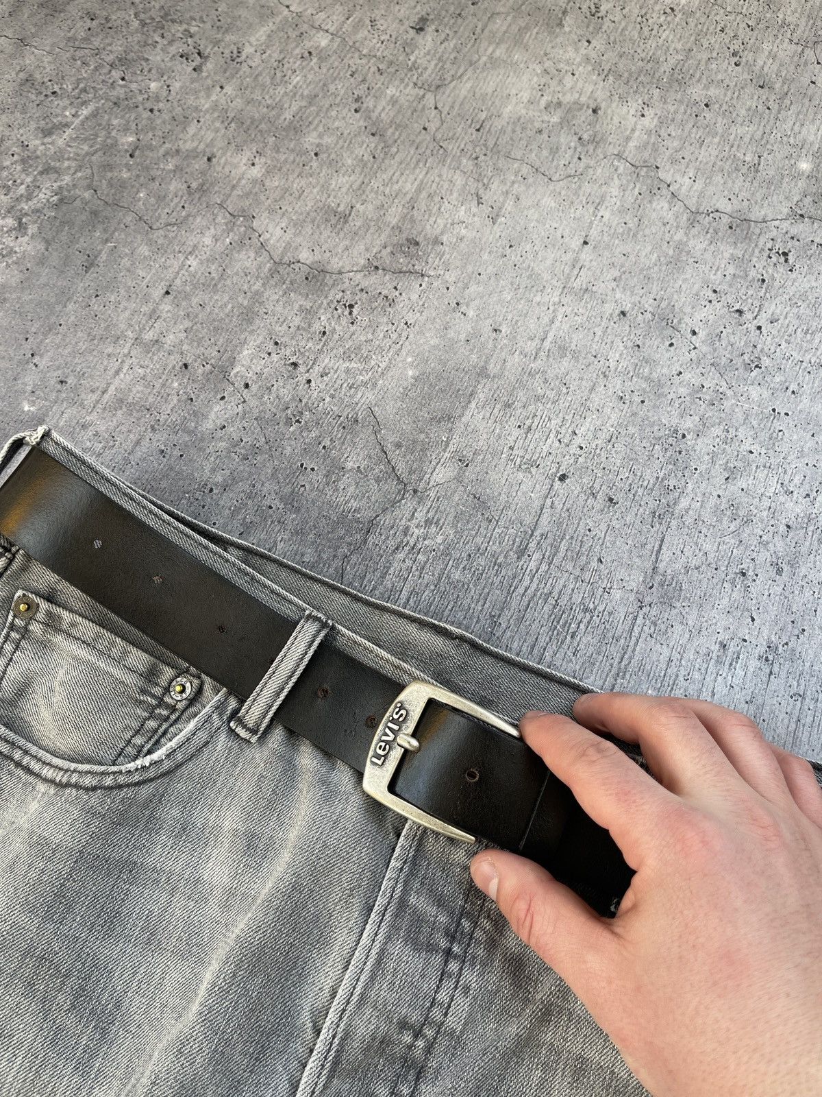 Levi's × Vintage Vintage Levis Belt Brown Leather Y2K Size ONE SIZE - 3 Thumbnail