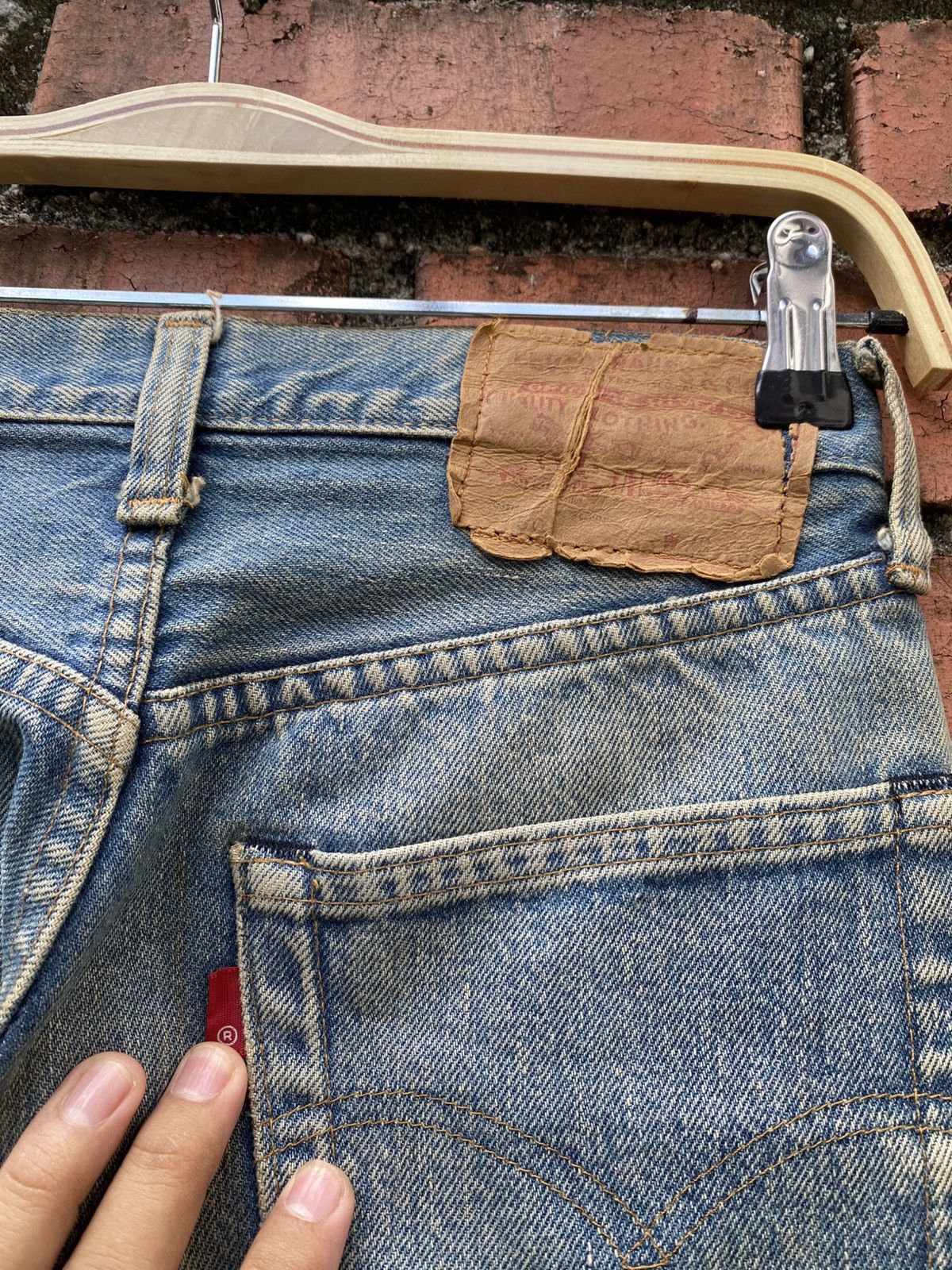 Levi's Vintage Clothing W27x28.5 Vintage levi's 501 redline cut off made in USA #524 Size 27" / US 4 / IT 40 - 3 Thumbnail