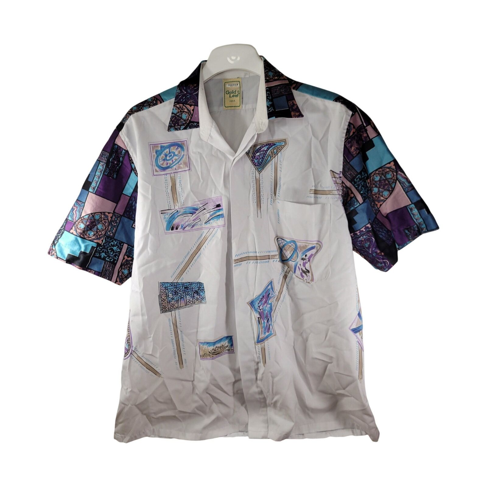 Other Gold Leaf India Vintage Geometric 80s 90s Button Up Shirt Size US L / EU 52-54 / 3 - 1 Thumbnail