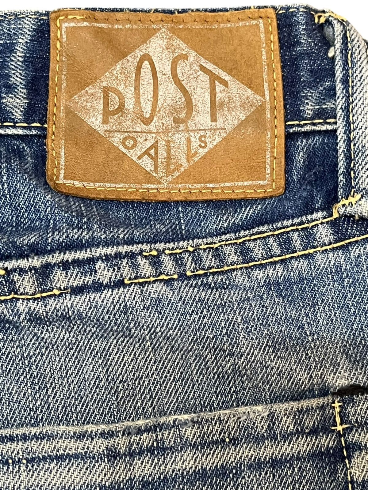 Post Overalls Vintage Post O’Alls Selvedge Faded Distressed Denim Size US 31 - 9 Thumbnail
