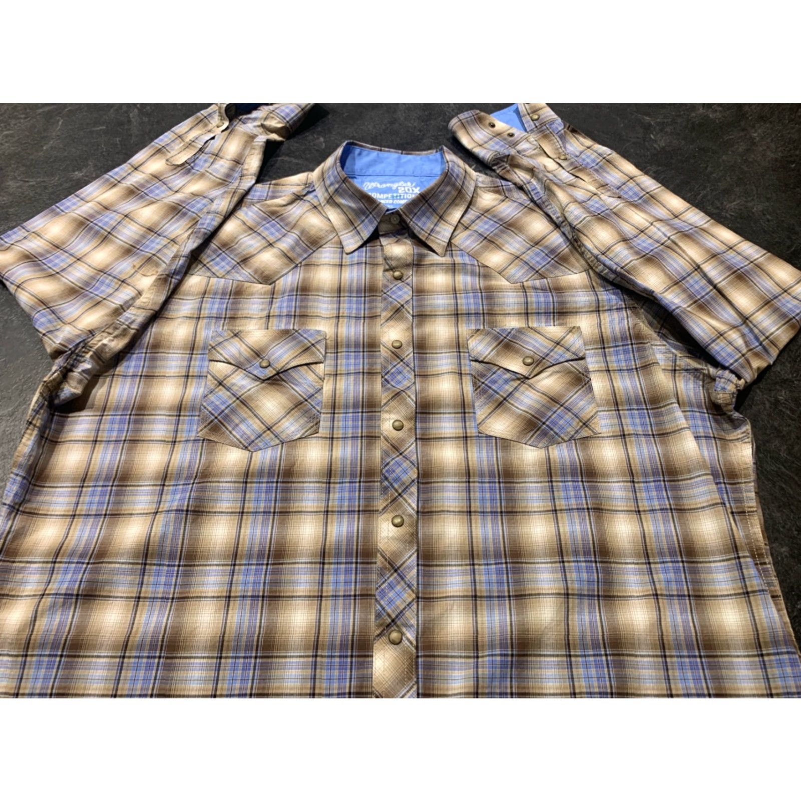 Wrangler VINTAGE Wrangler Western Shirt Men’s XL Long Sleeve Plaid Brown Cowboy Rodeo Button-Up Size US XL / EU 56 / 4 - 2 Thumbnail