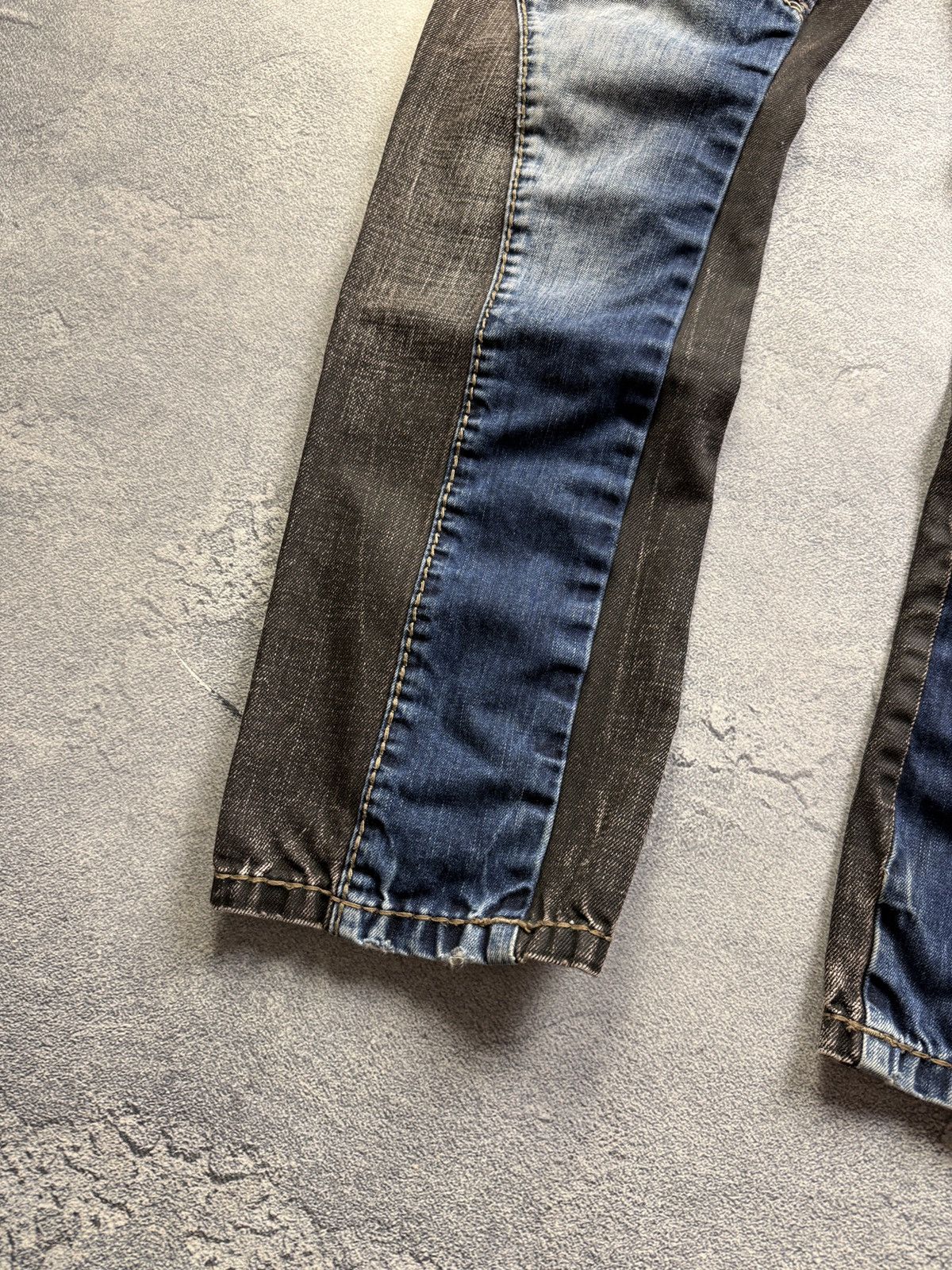 If Six Was Nine Y2K LGB Undercover Style Patchwork Denim Jeans Size US 32 / EU 48 - 5 Thumbnail