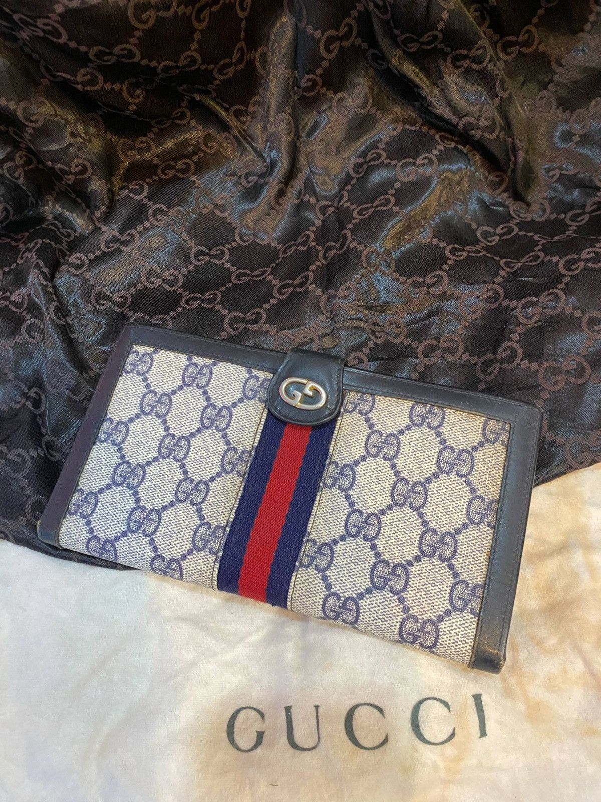 Gucci Vintage Gucci Trifold Long Wallet Size ONE SIZE - 9 Thumbnail