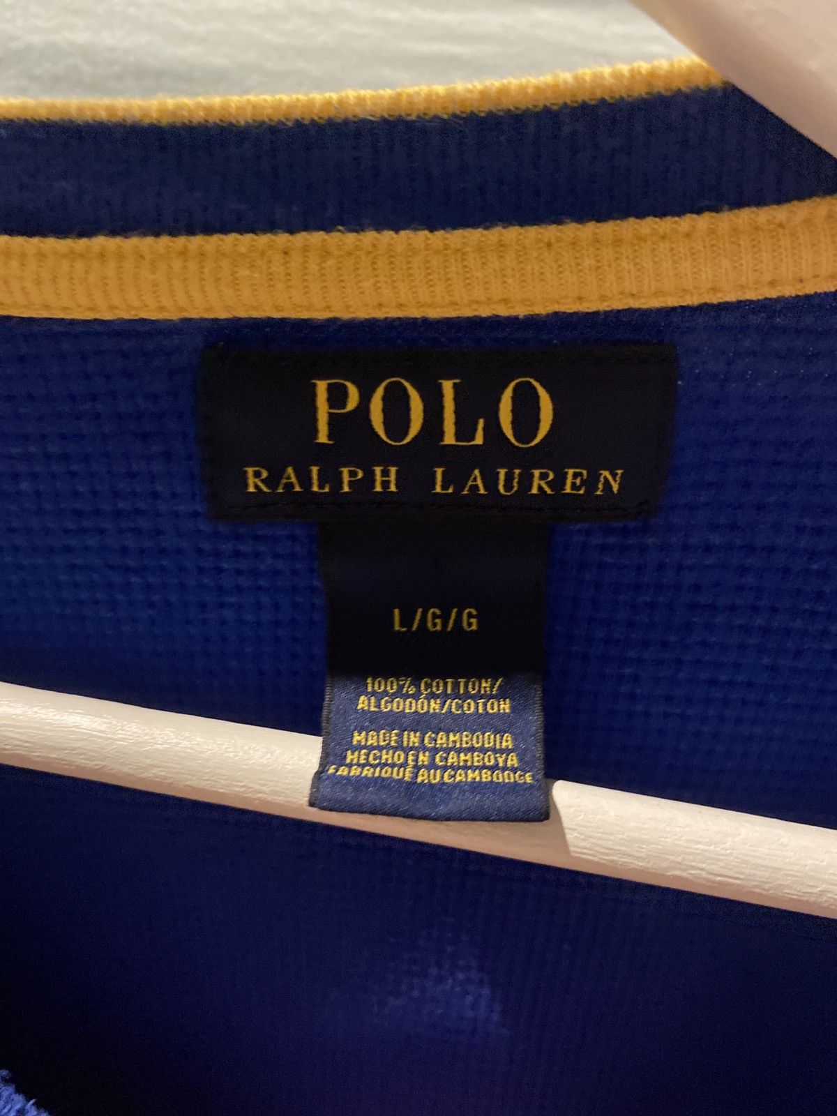 Polo Ralph Lauren Dark Blue Ralph Lauren V-neck sweater Size US L / EU 52-54 / 3 - 3 Thumbnail