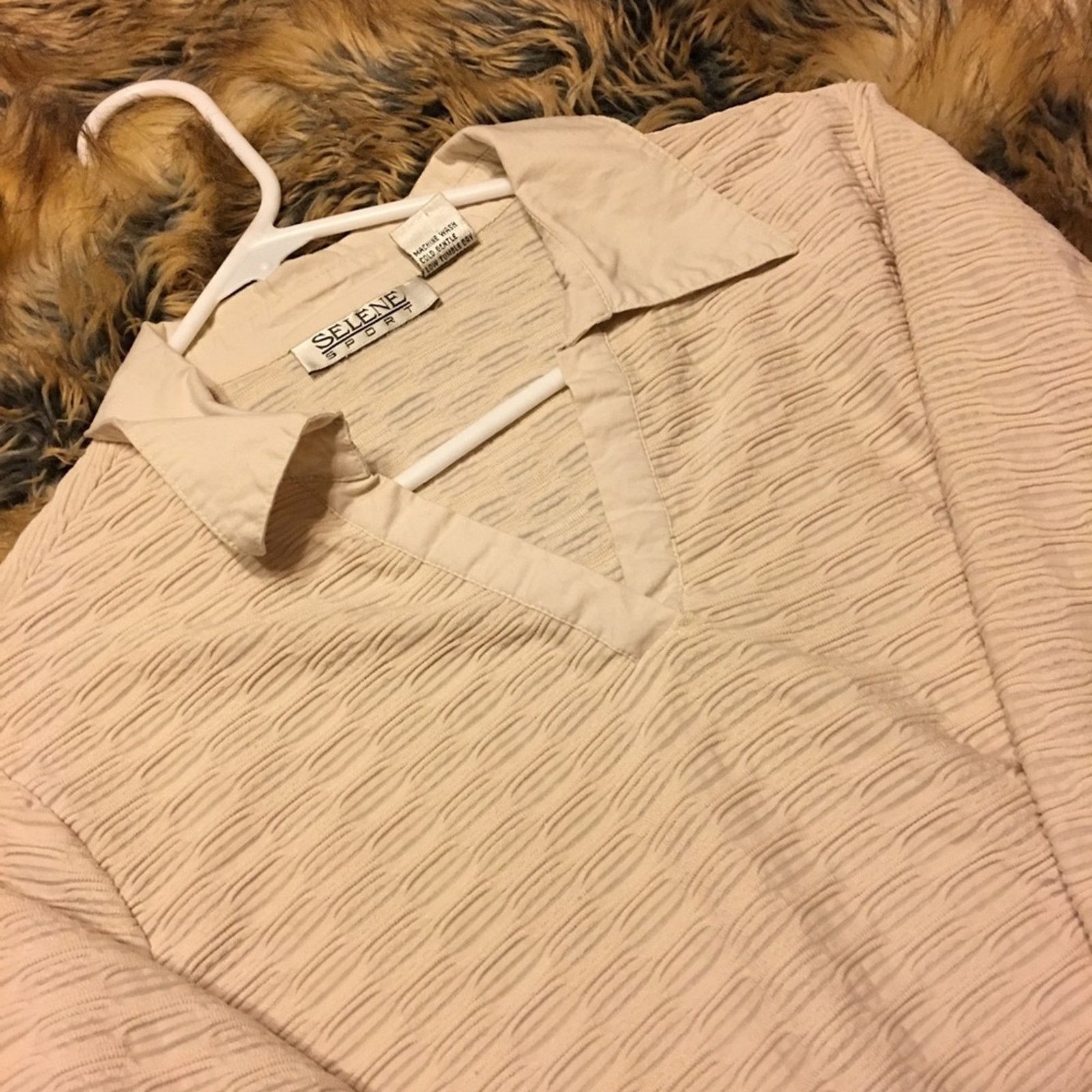Other Selene Sport tan textured fabric collared top M Size M / US 6-8 / IT 42-44 - 6 Thumbnail