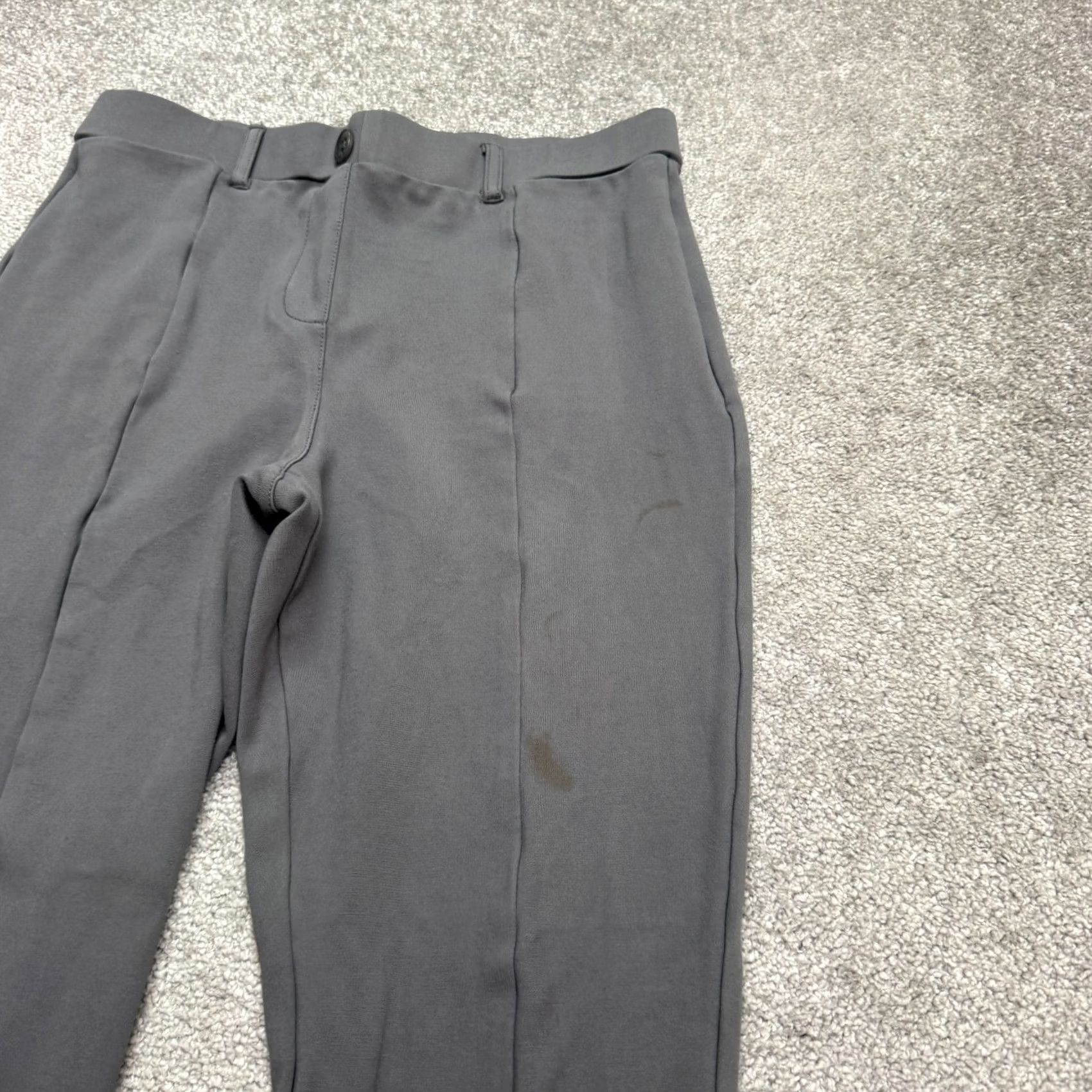 Vintage Betabrand Stretch Dress Pants Women Large Long Charcoal Gray Knit Size 36" / US 14 / IT 50 - 7 Thumbnail