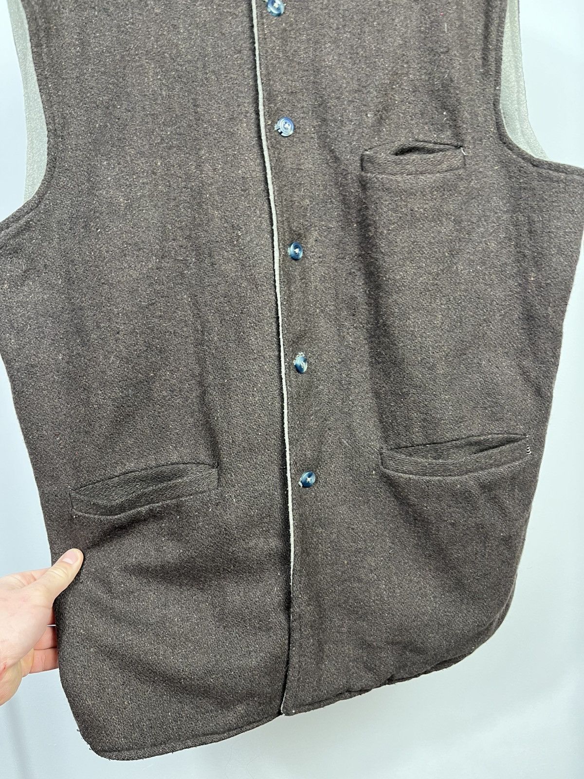 Other Vintage Reversible Wool Vest Button Up Classic Style Size US XL / EU 56 / 4 - 5 Thumbnail