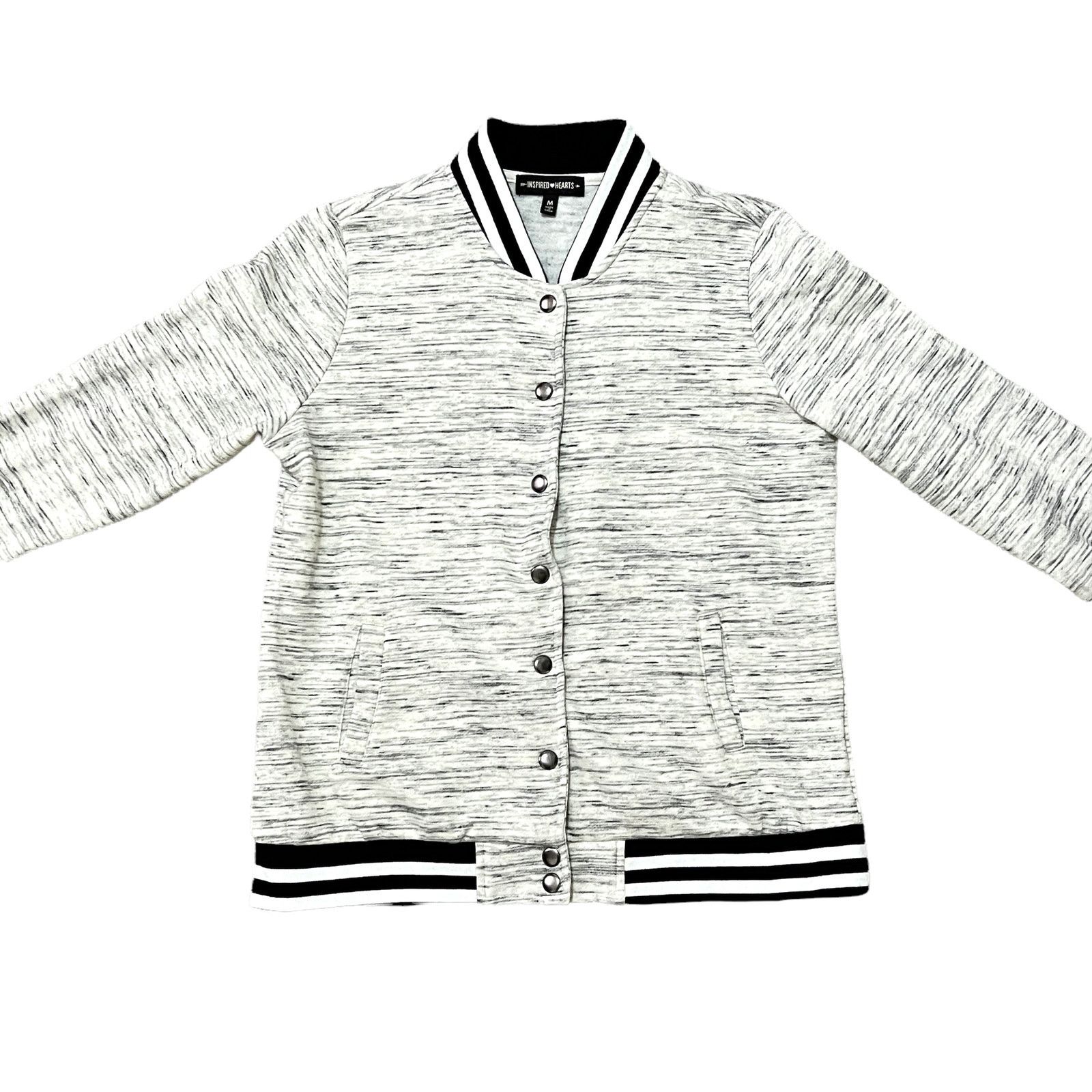 Other Bomber Varsity Sweatshirt Snap Front Side Pocket Jacket Size M / US 6-8 / IT 42-44 - 11 Thumbnail