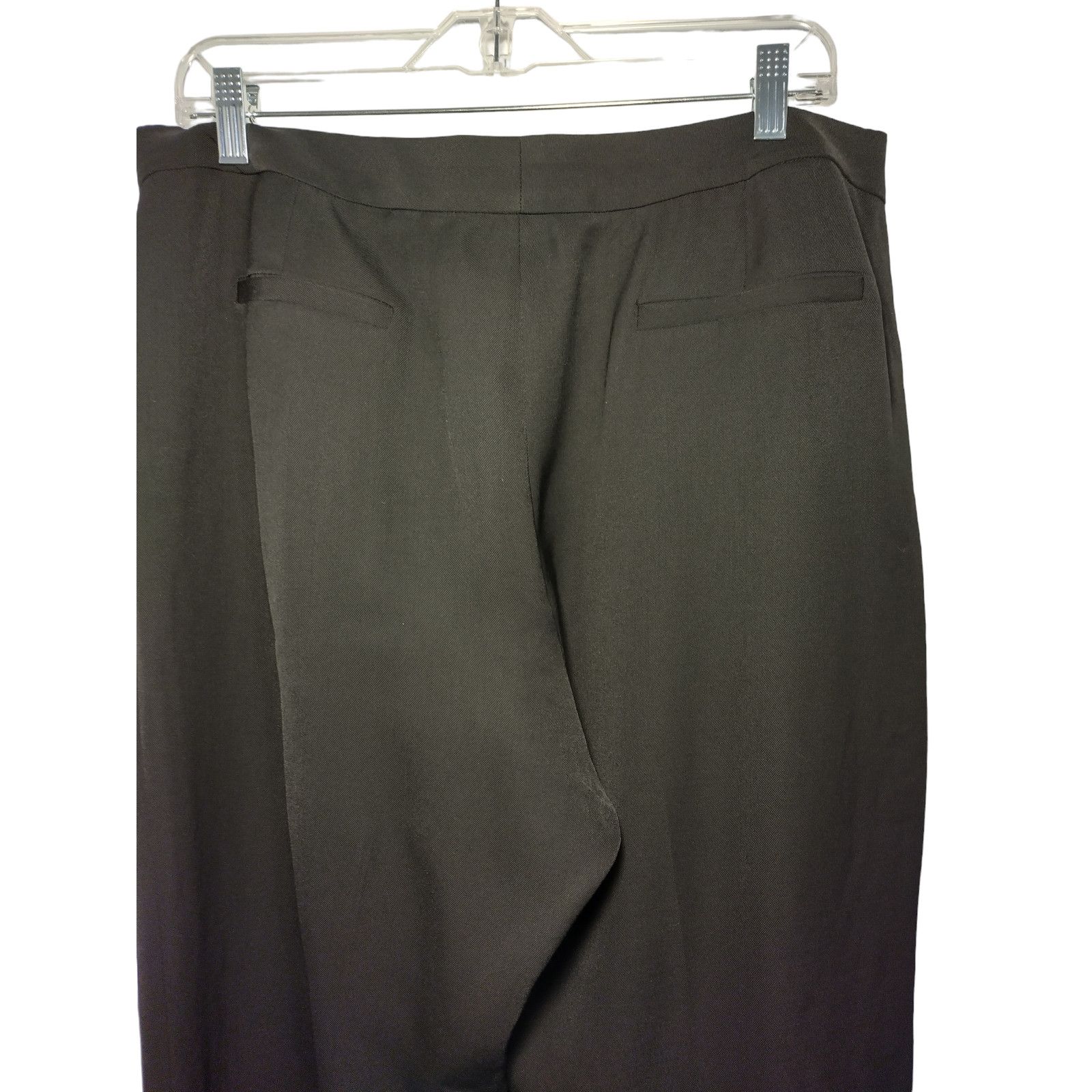Anne Klein Anne Klein Womens Dress Pants Straight Leg Pockets Black Size 34" / US 12 / IT 48 - 4 Thumbnail