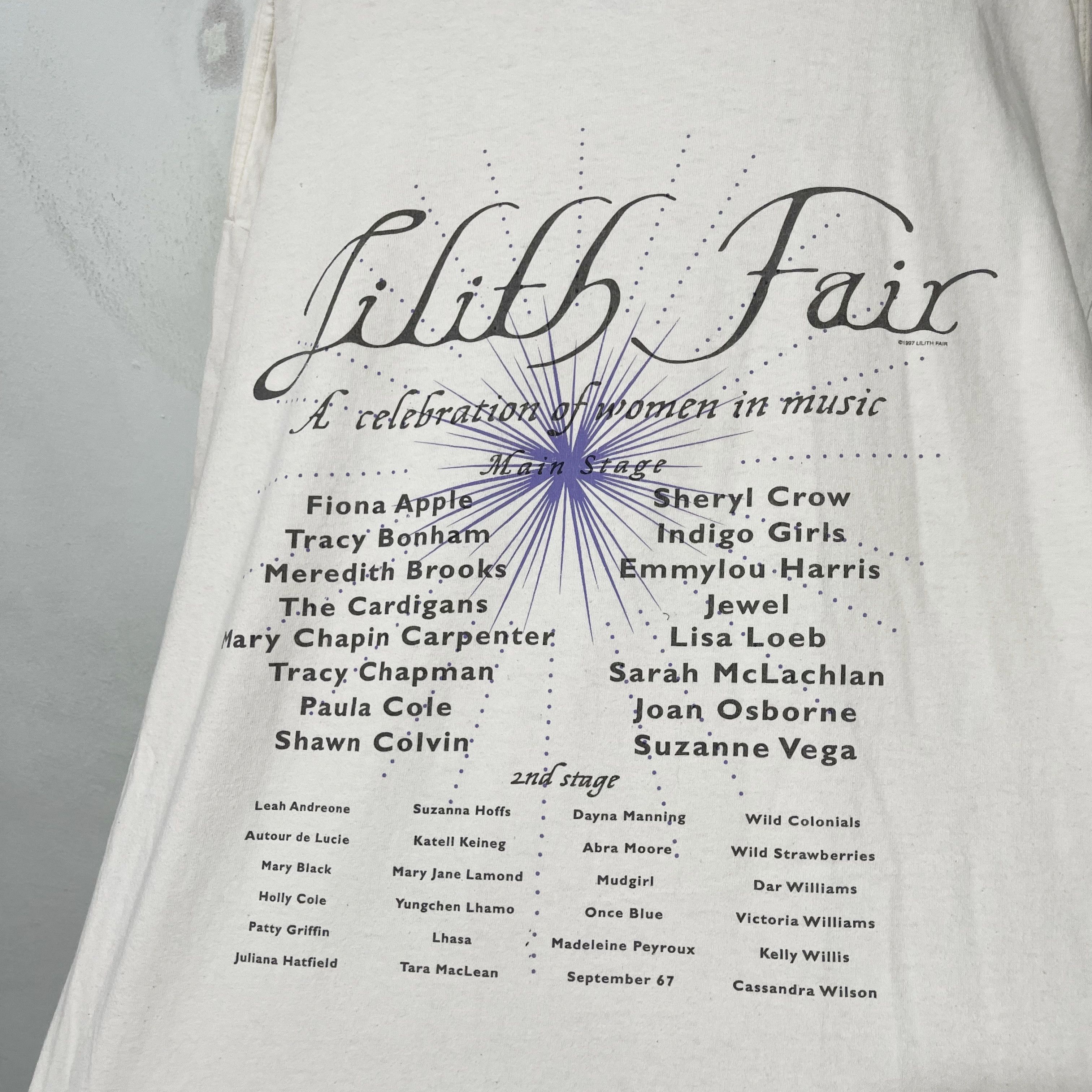 Band Tees Vintage 1997 Lilith Fair T-Shirt Size US XL / EU 56 / 4 - 5 Thumbnail