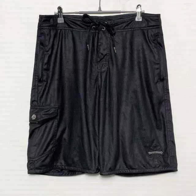 Chrome Hearts Chrome Hearts Cross Logo Silver Buckle Shorts Size US 35 - 1 Thumbnail