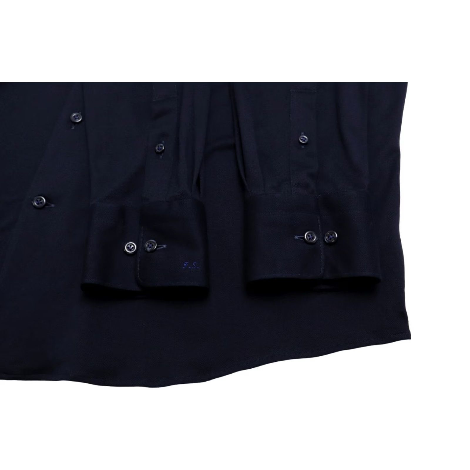 Suitsupply Suitsupply Slim Fit Formal Shirt Men's 2XL Cutaway Neck Button Up Navy Shirt Mens 2XL Navy Formal Button-Up Slim Fit Cotton Col Size 48R - 5 Thumbnail