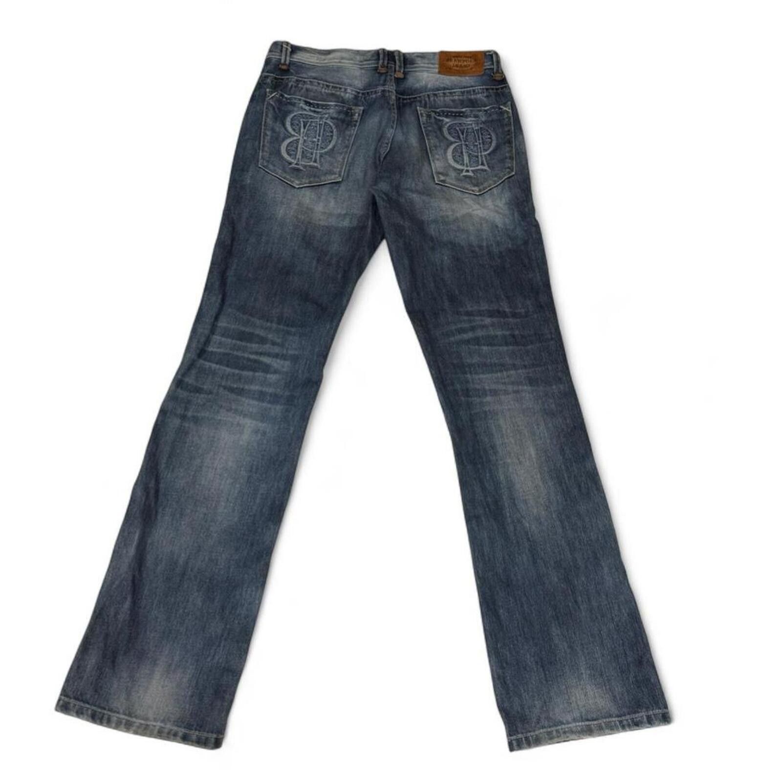 True Religion Beanpole blue denim jeans with embroidered logo Size 32" / US 10 / IT 46 - 1 Thumbnail