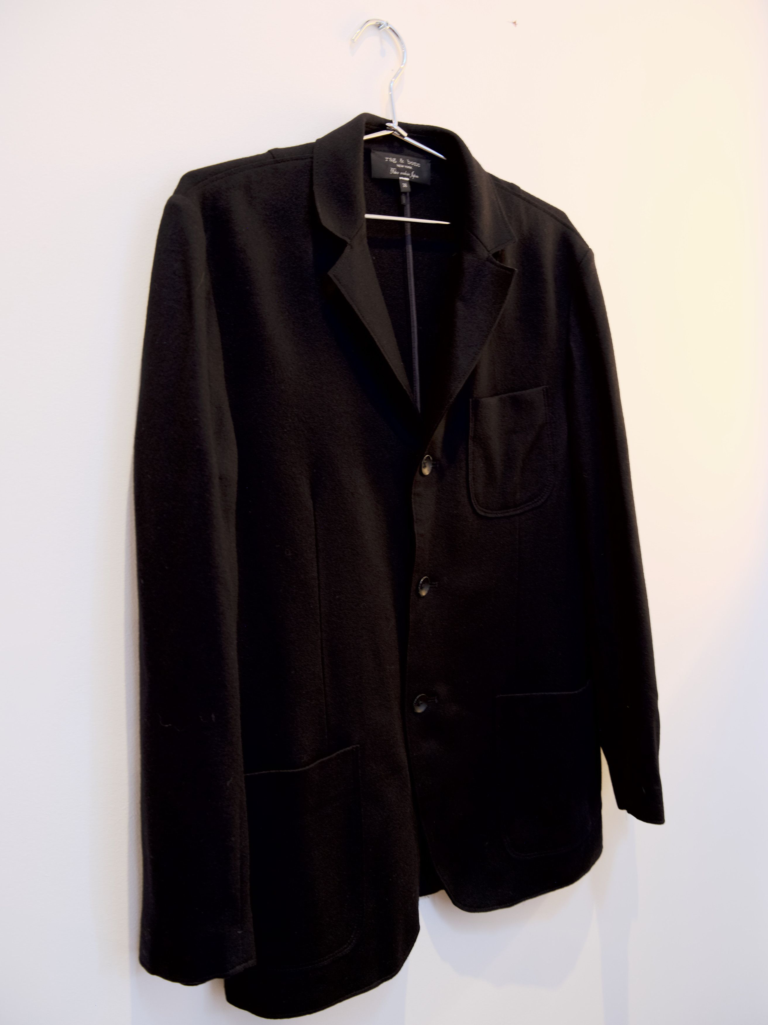 Rag & Bone Rag & Bone Black Japanese Knit Wool Sportcoat 38 Size US M / EU 48-50 / 2 - 1 Thumbnail