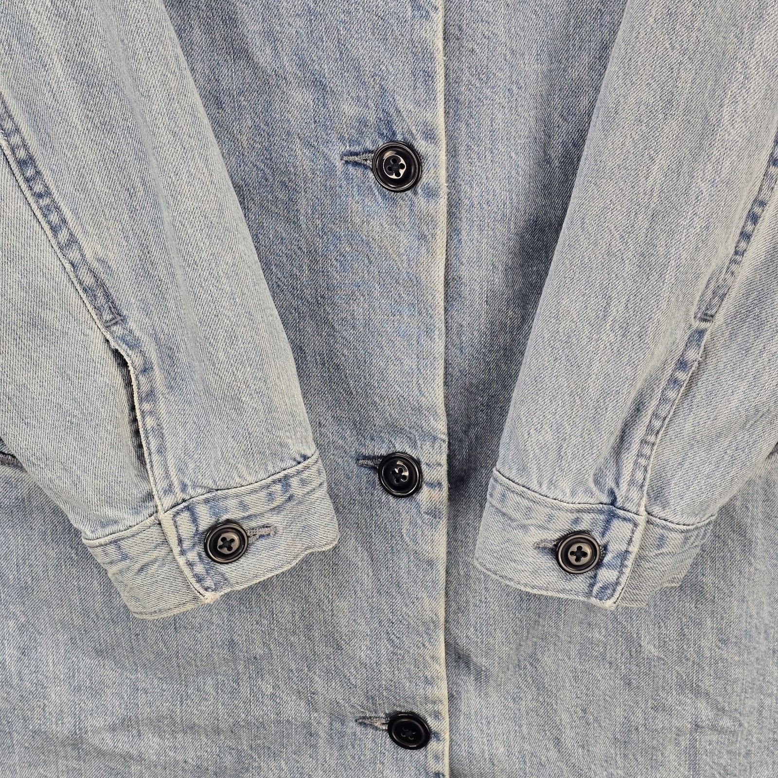Levi's Levis Josette Duster Long Coat Medium Distressed Hem Western Size M / US 6-8 / IT 42-44 - 6 Thumbnail