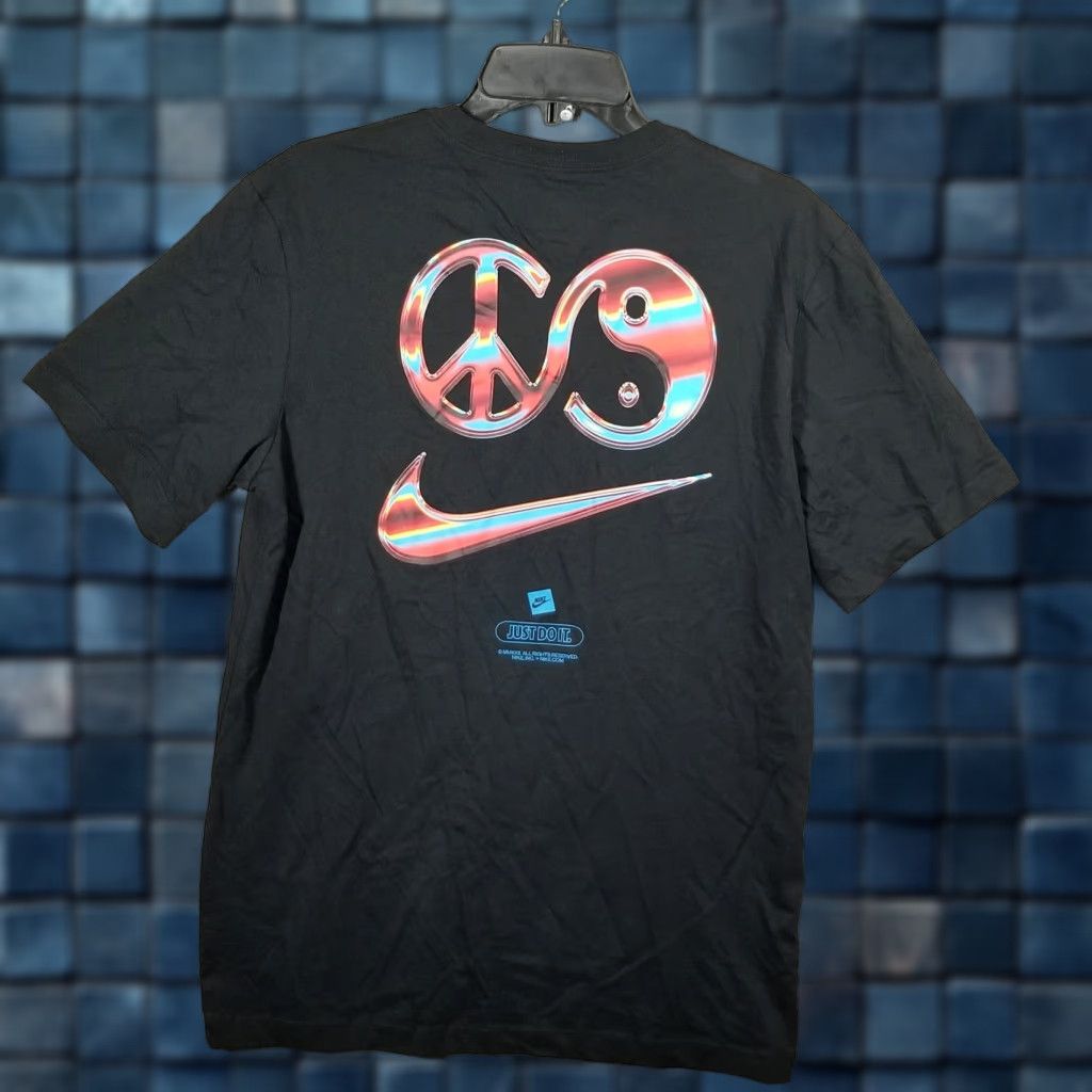 Nike Nike T-Shirt Mens Small Black Graphic Peace Yin Yang Just Do It Streetwear 90s Size US S / EU 44-46 / 1 - 1 Thumbnail