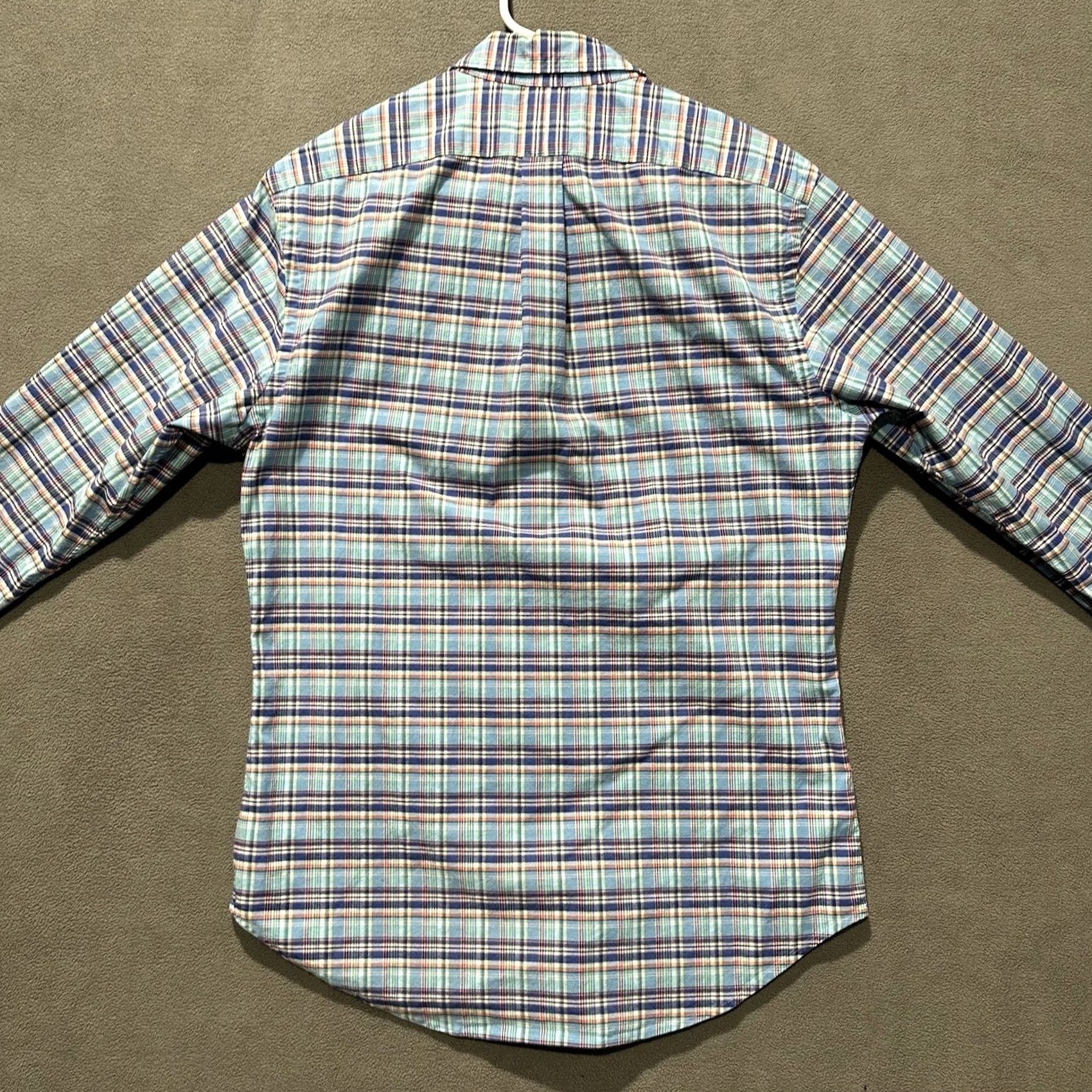Ralph Lauren Ralph Lauren Shirt Mens M Light Blue Plaid Slim Fit Stretch Oxford Long Sleeve Size US M / EU 48-50 / 2 - 2 Thumbnail