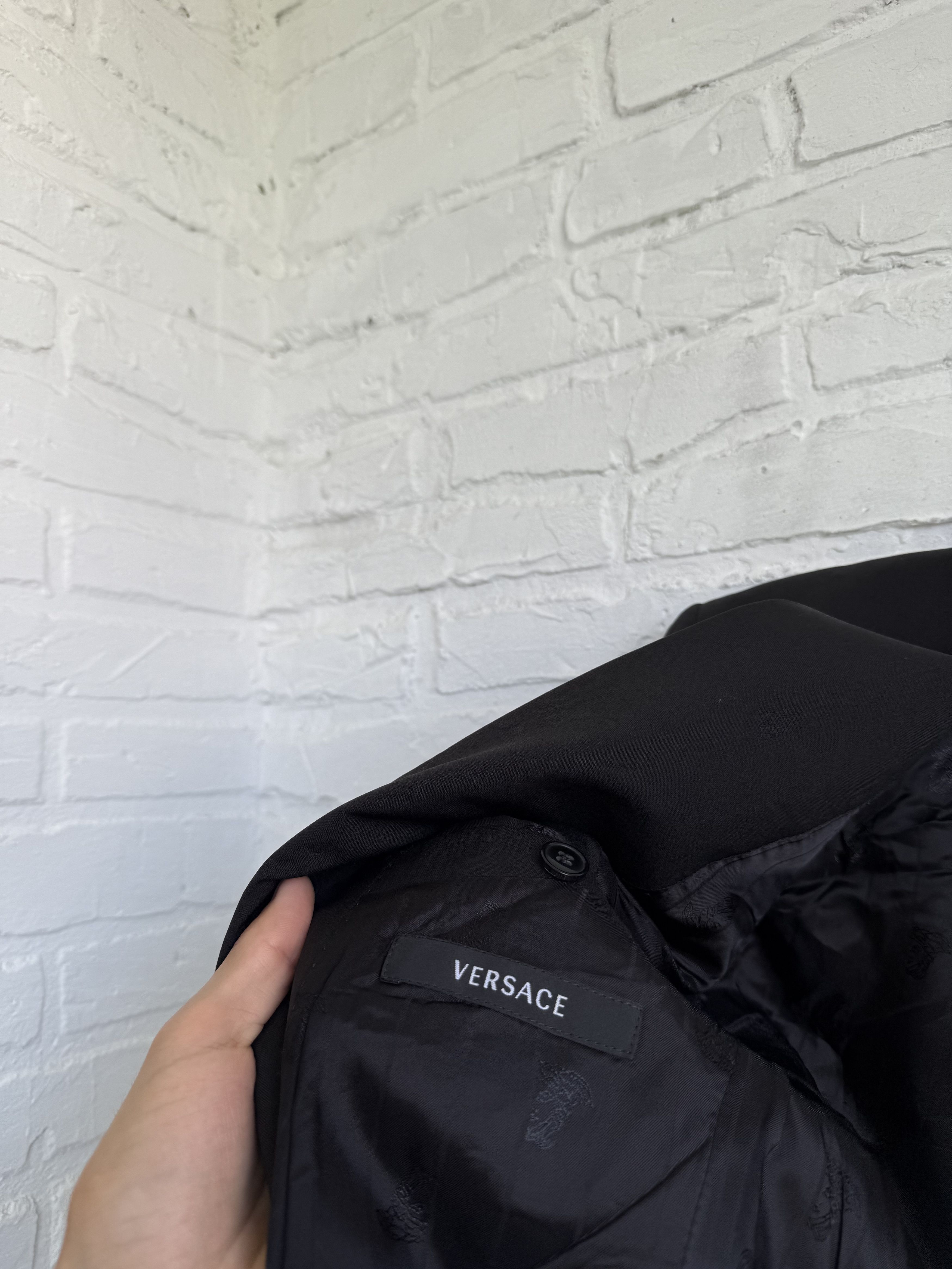 Versace Versace Wool Single-Breasted Blazer Size 48L - 2 Thumbnail