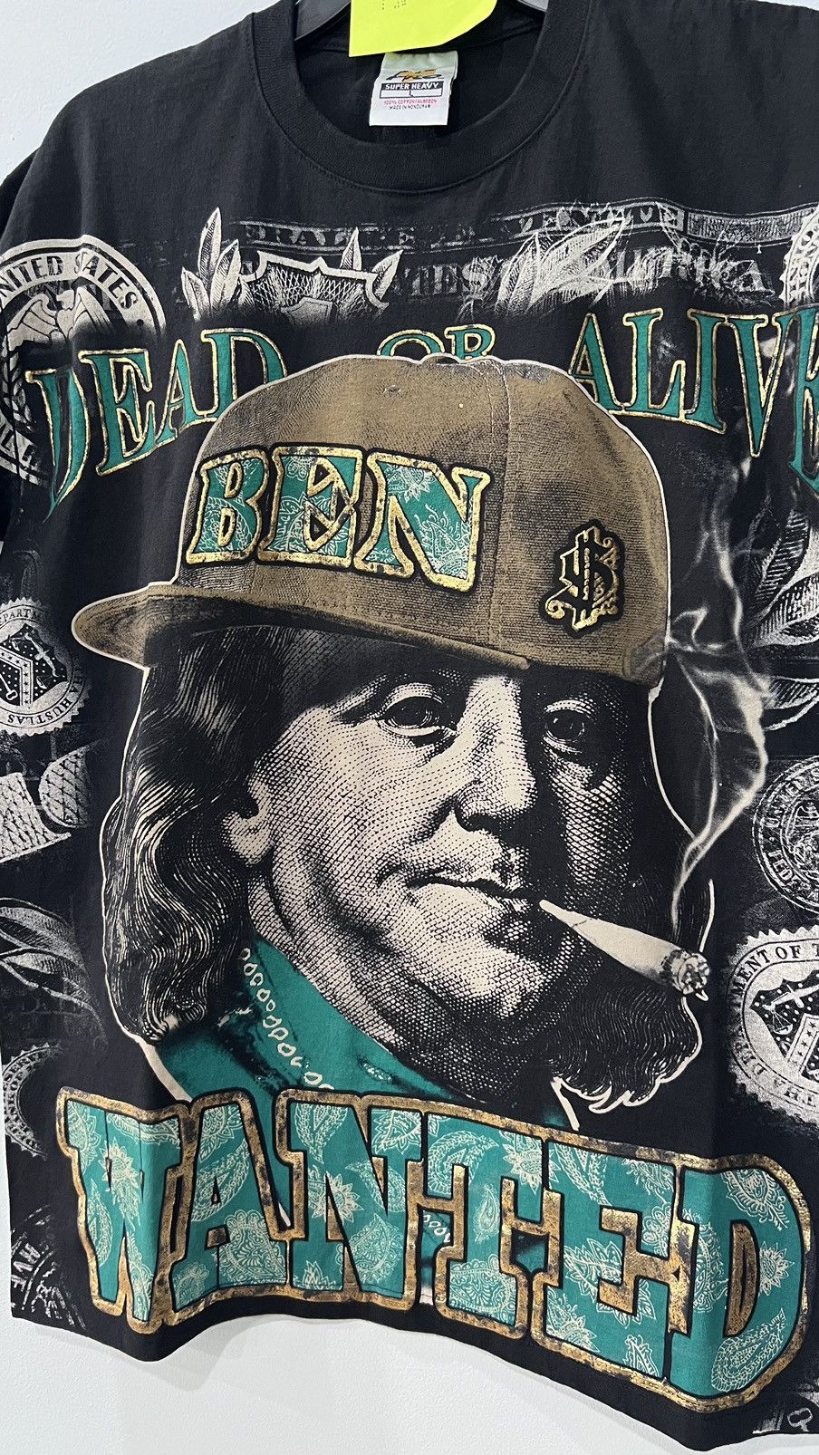 Vintage ‘00 Benjamin Franklin “Dead and Alive/ Wanted” Size Large Size US L / EU 52-54 / 3 - 2 Thumbnail