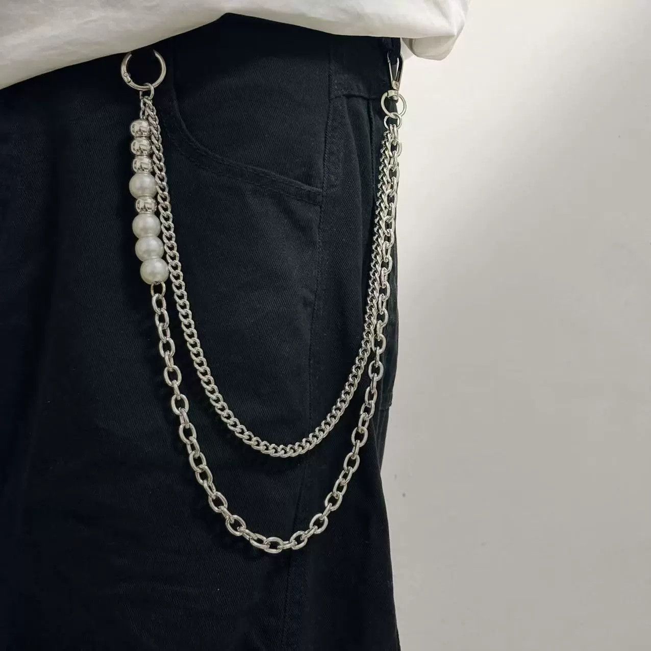 Vintage Retro hip-hop punk style jeans waist chain Size ONE SIZE - 1 Thumbnail