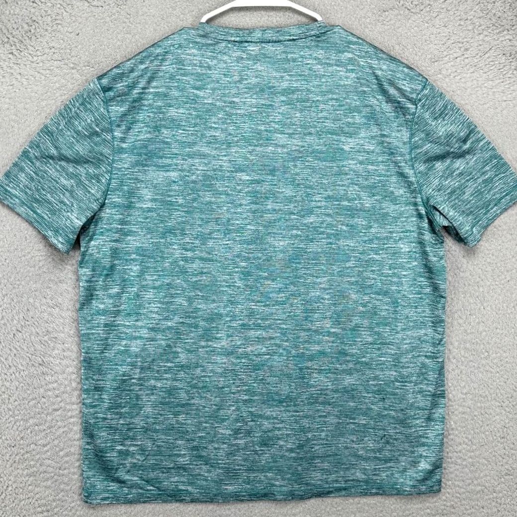 Vintage Reel Legends Shirt Adult Large Teal Heather Performance Fishing V-Neck Tee Mens Size US L / EU 52-54 / 3 - 3 Thumbnail