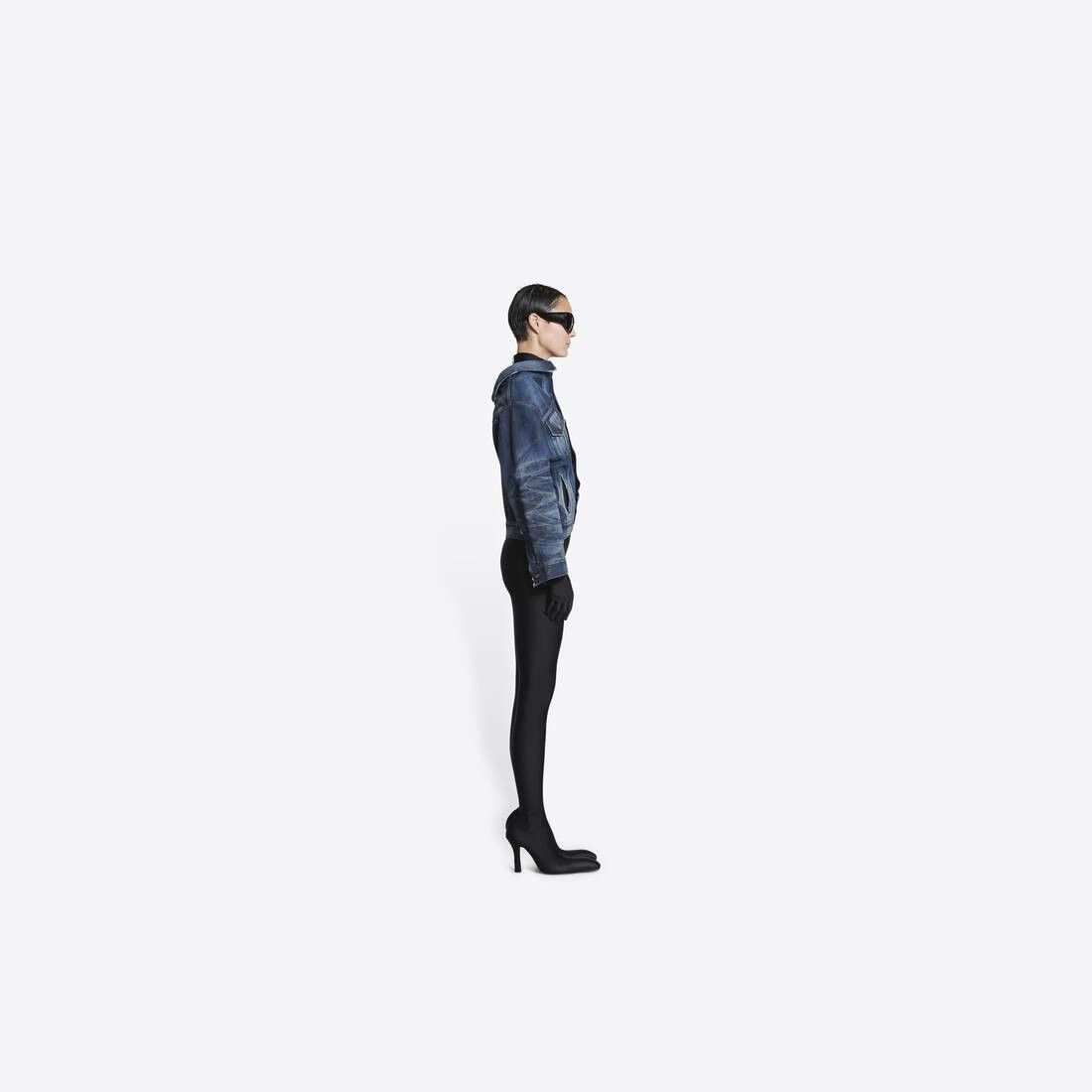 Balenciaga o1mt1gz1124 Swing Jacket in Blue Size M / US 6-8 / IT 42-44 - 5 Thumbnail
