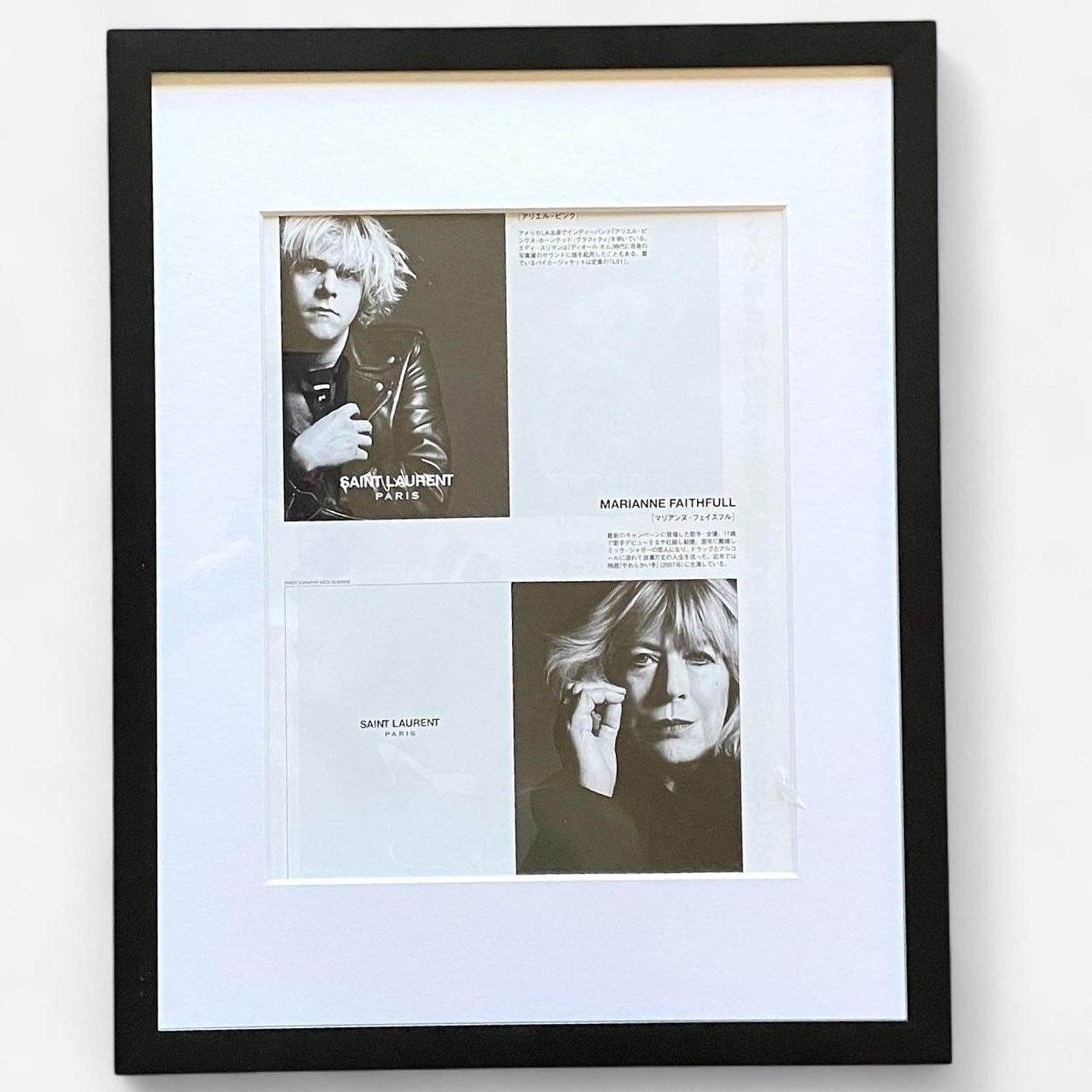 Hedi Slimane × Saint Laurent Paris Hedi slimane marianne faithfull photo framed 9x11 Size ONE SIZE - 1 Thumbnail