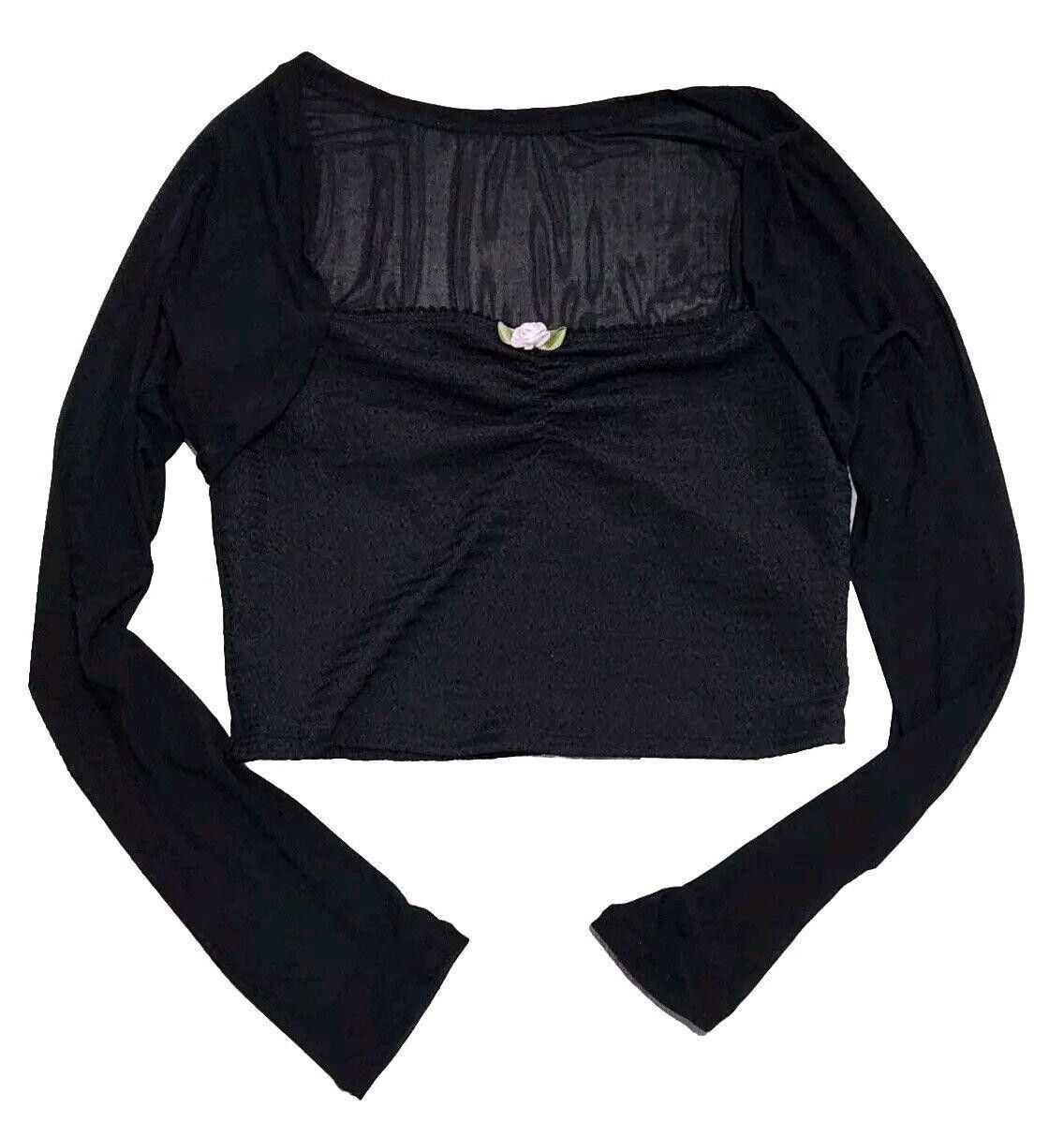 Shein Shein Crop Top Petite Large Black See Through 90s Y2k Size L / US 10 / IT 46 - 1 Thumbnail