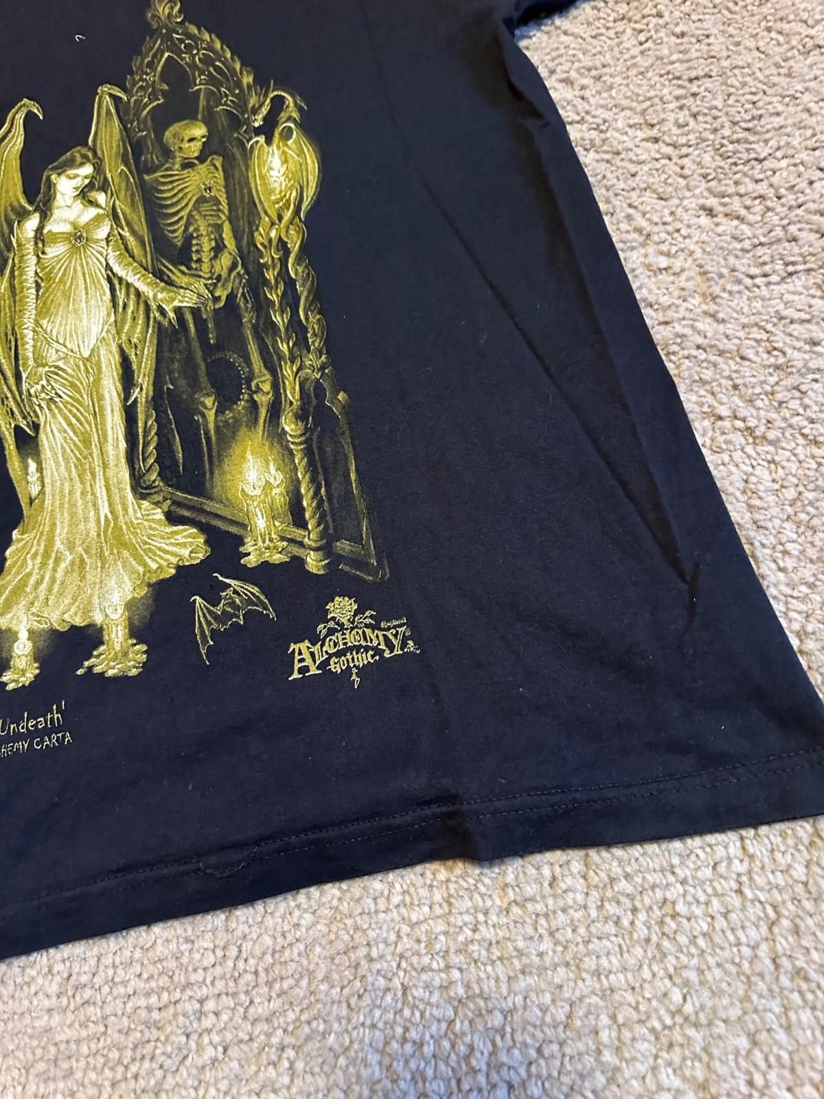 Fruit Of The Loom Vintage 2001 alchemy gothic t shirt Y2K Sz L Size US L / EU 52-54 / 3 - 4 Thumbnail