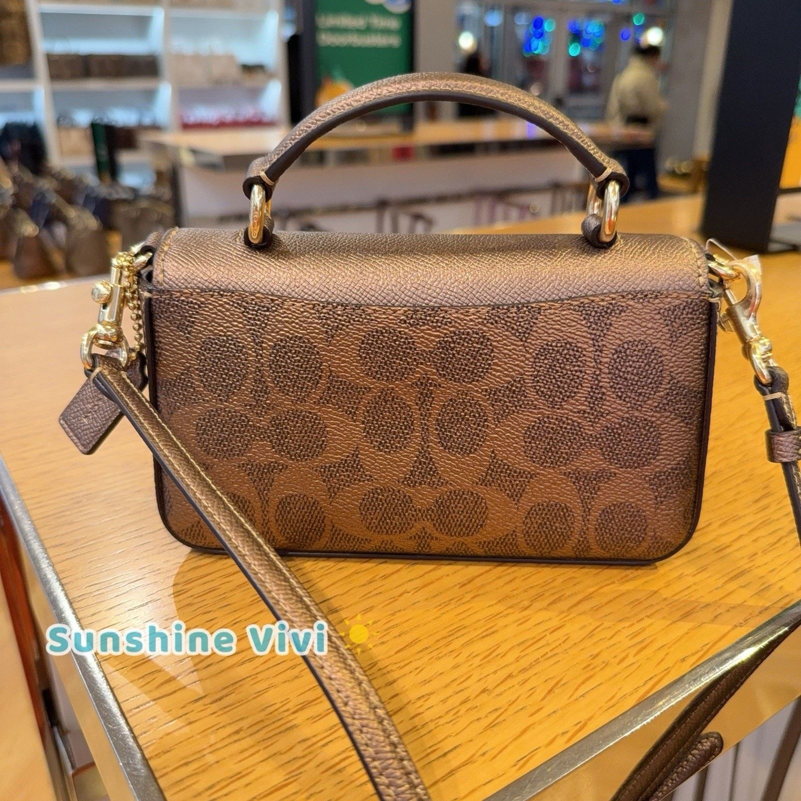 Coach NWT Coach Mini Josie Top Handle Bag CCK68 Brown/Copper Size ONE SIZE - 4 Thumbnail